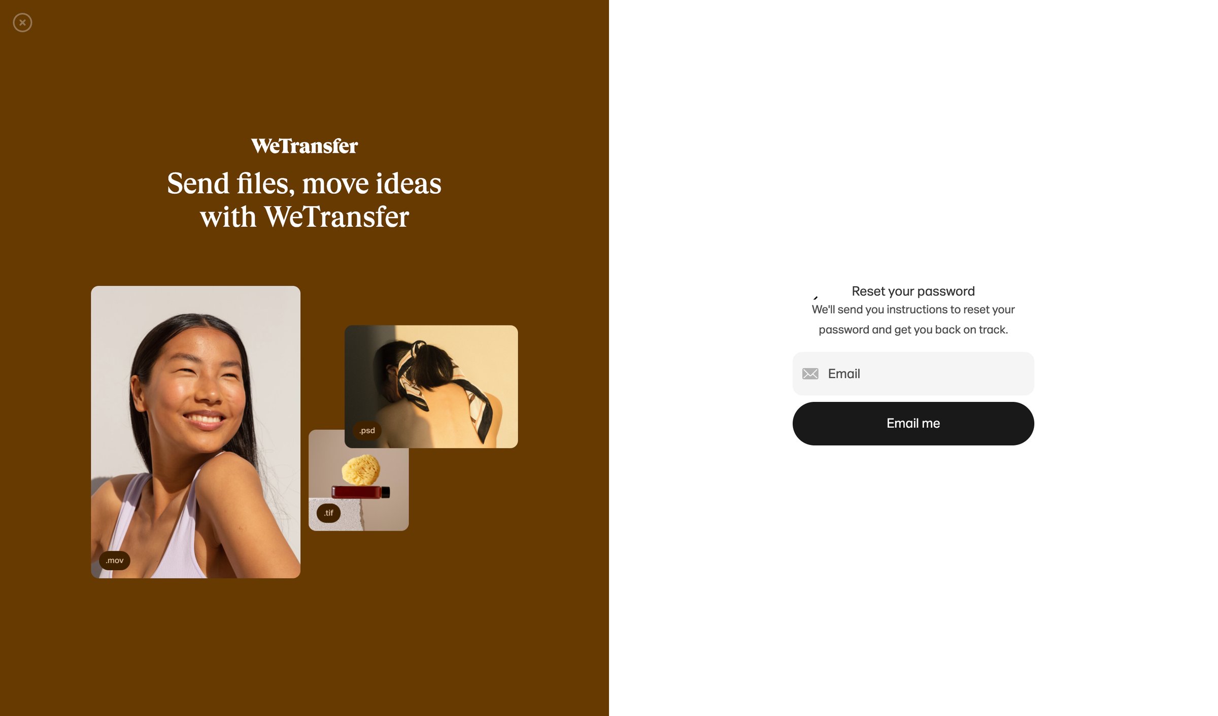 WeTransfer - WeTransfer account | WeTransfer screen