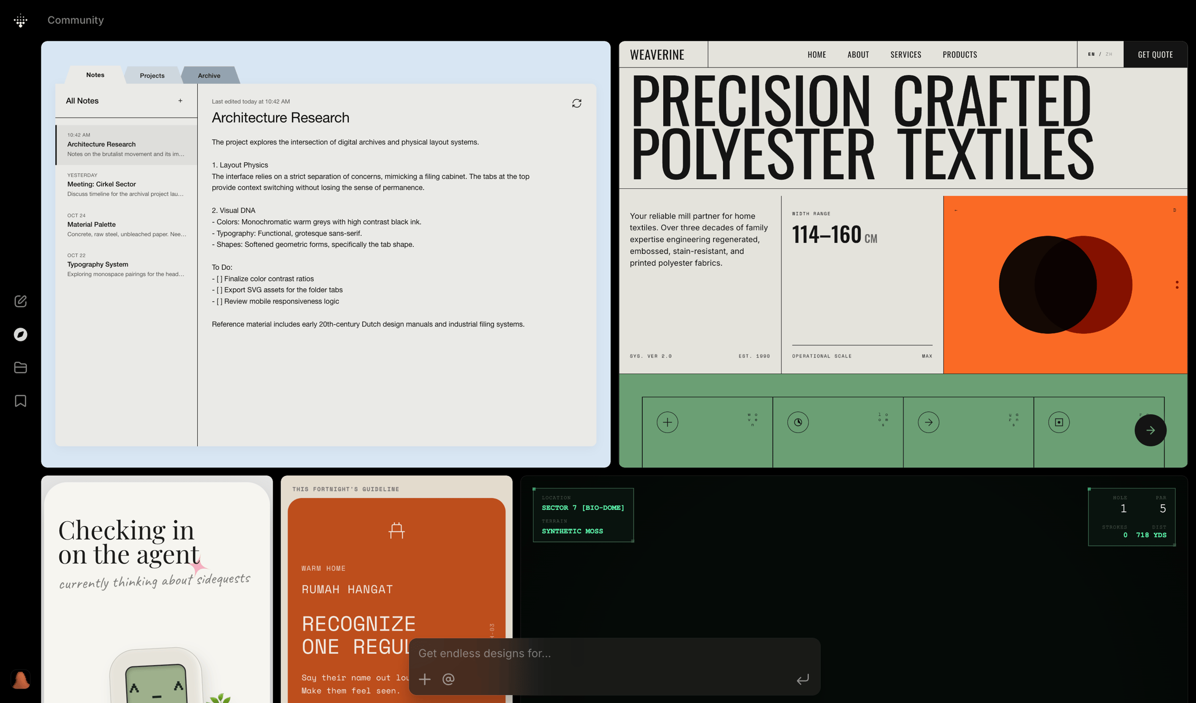 Variant - Variant – Endless designs for your ideas, just scroll screen