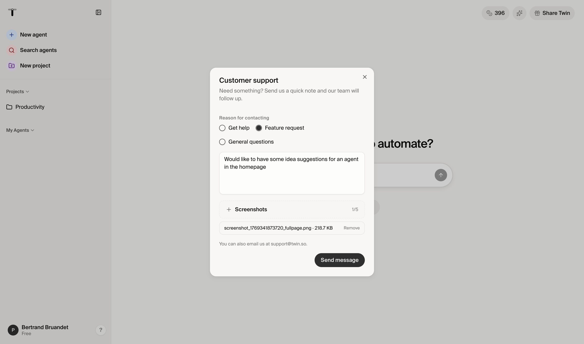 Twin - Twin - Automate anything screen