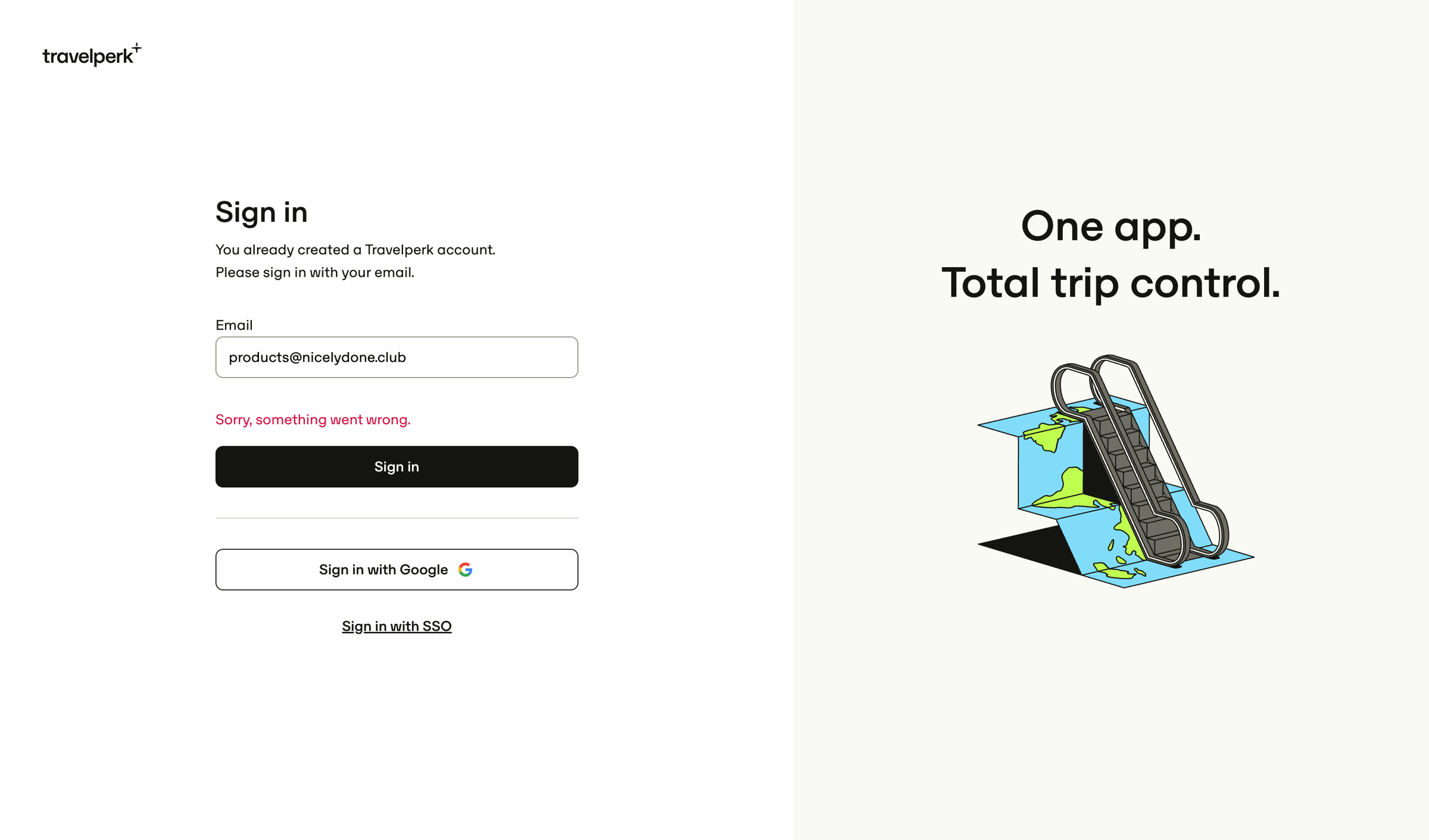 Travelperk - TravelPerk screen