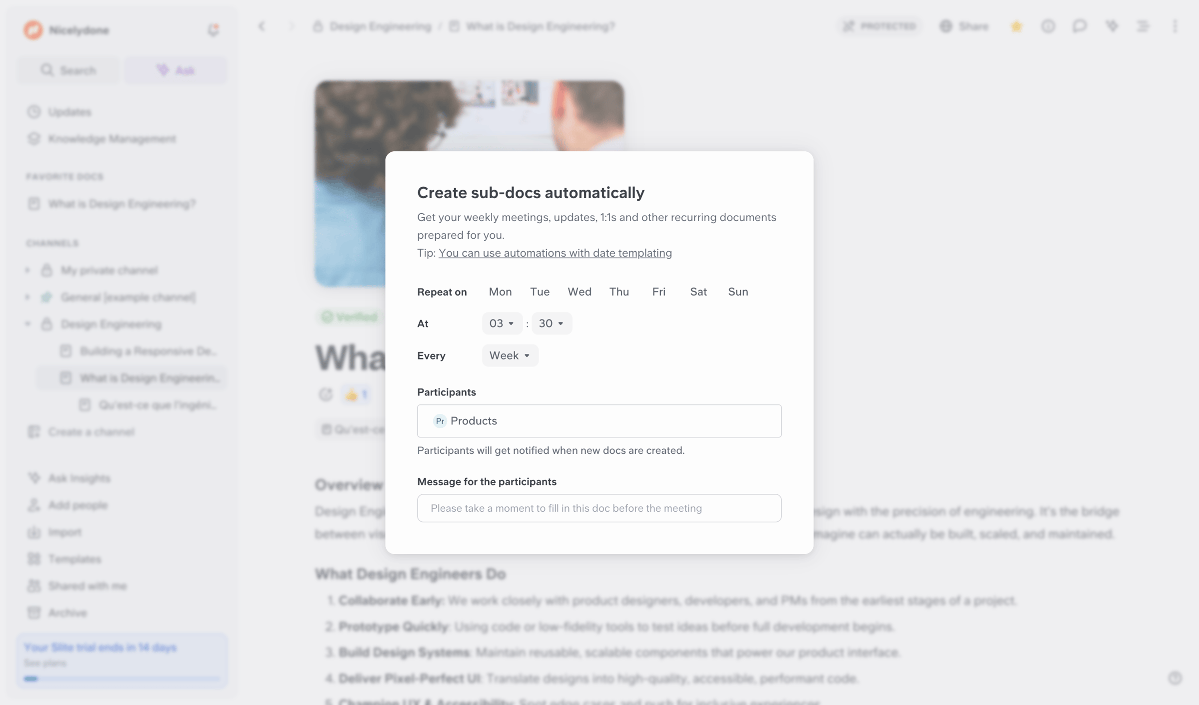 Slite - What is Design Engineering? screen