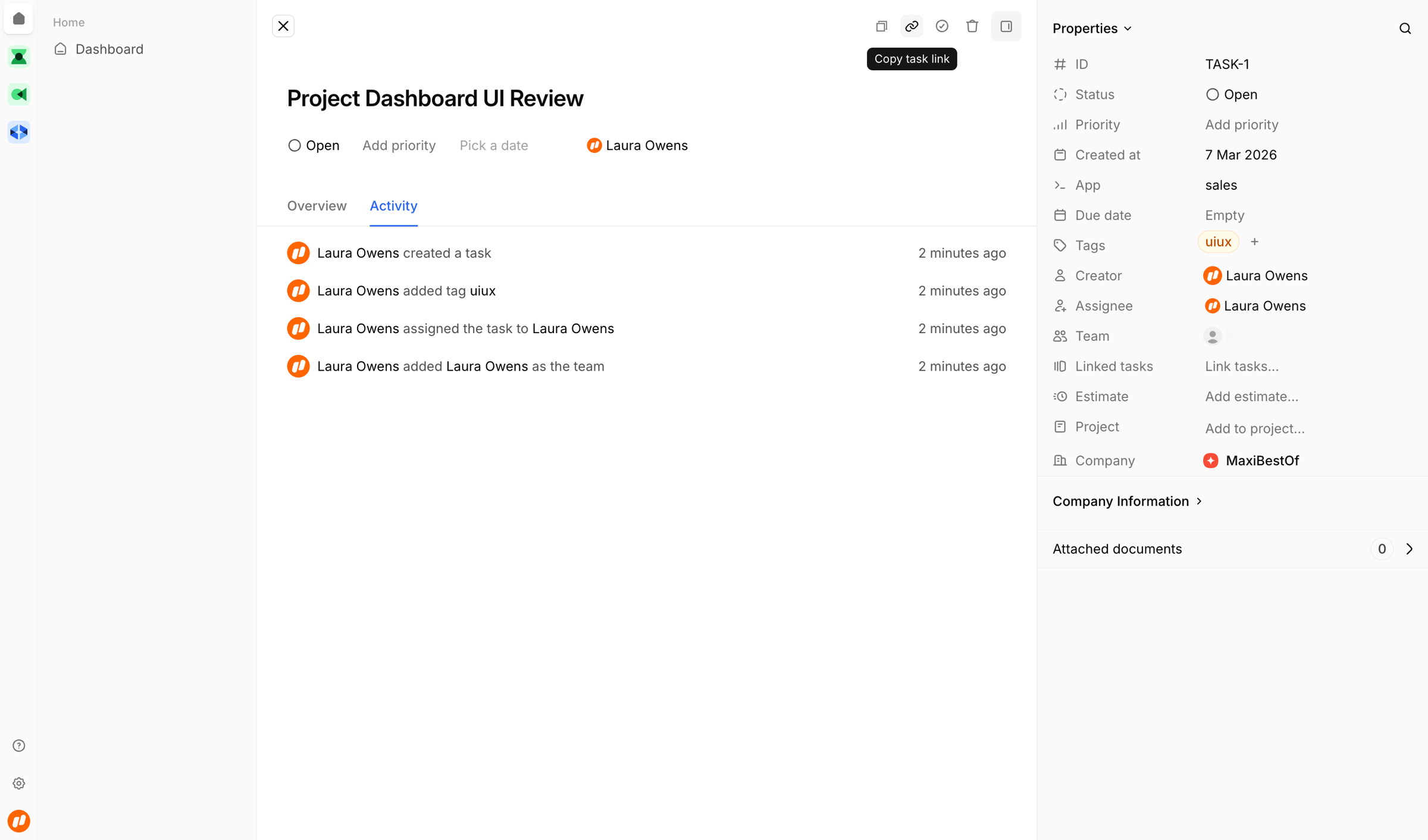 Bird - Project Dashboard UI Review | Bird screen