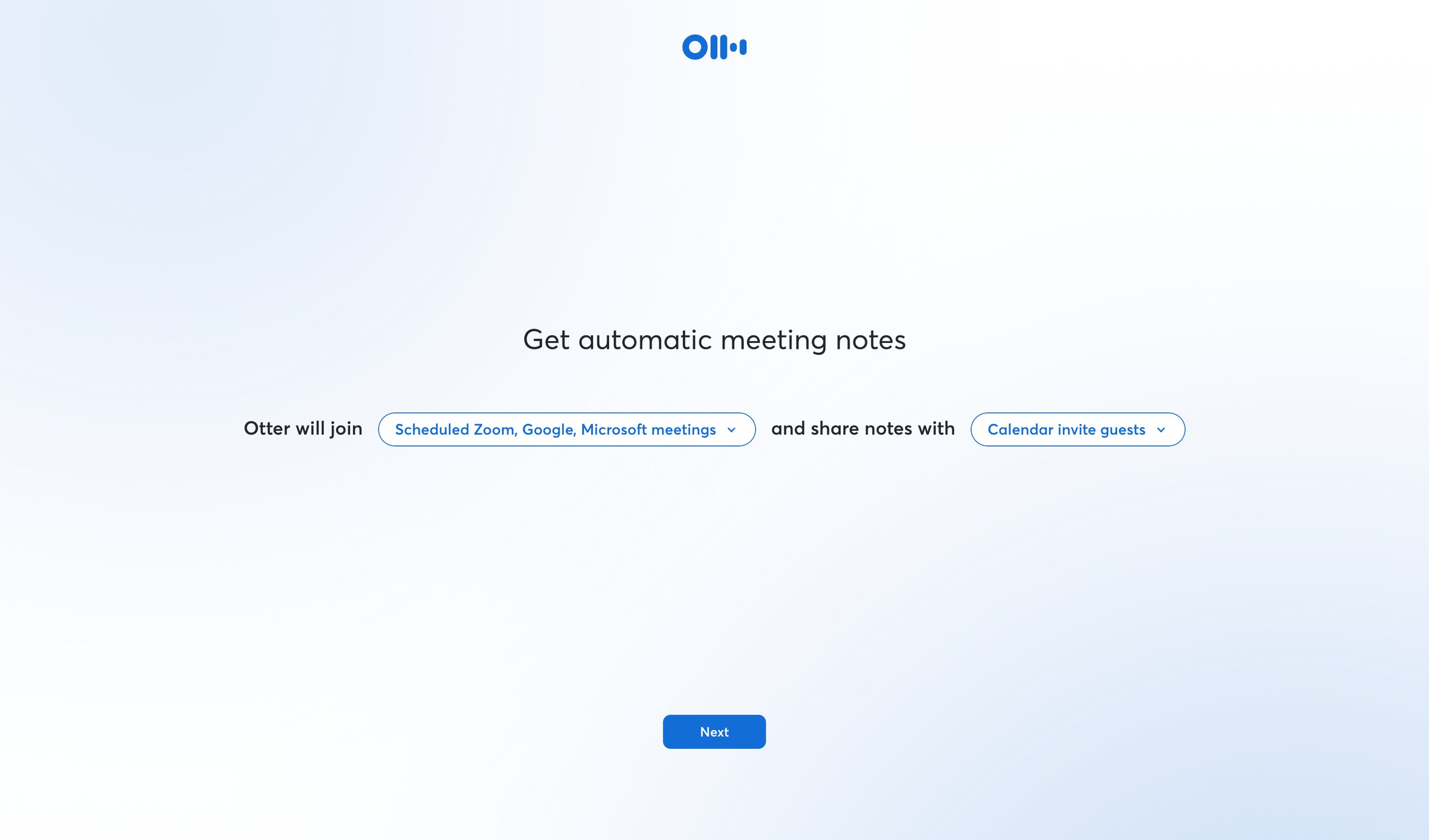 Otter - Otter Voice Meeting Notes - Otter.ai screen