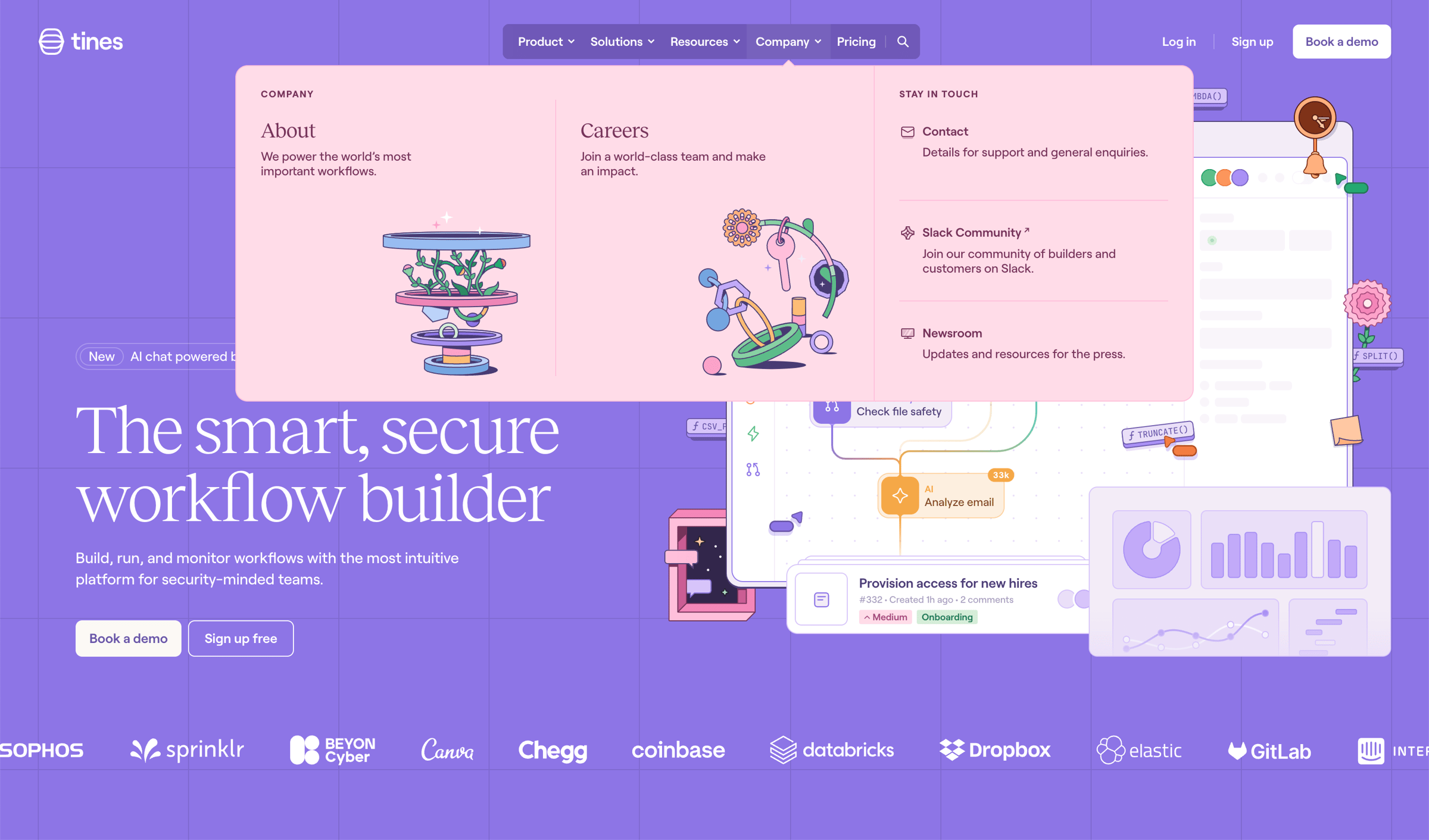 Tines - Tines | The smart, secure workflow builder screen
