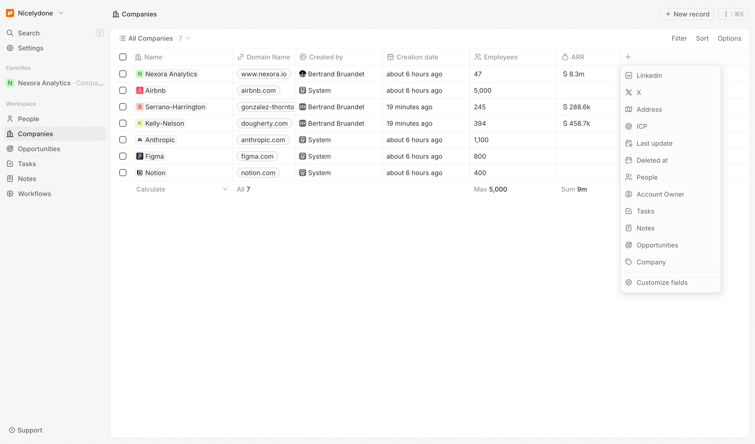 Twenty - All Companies - Companies screen