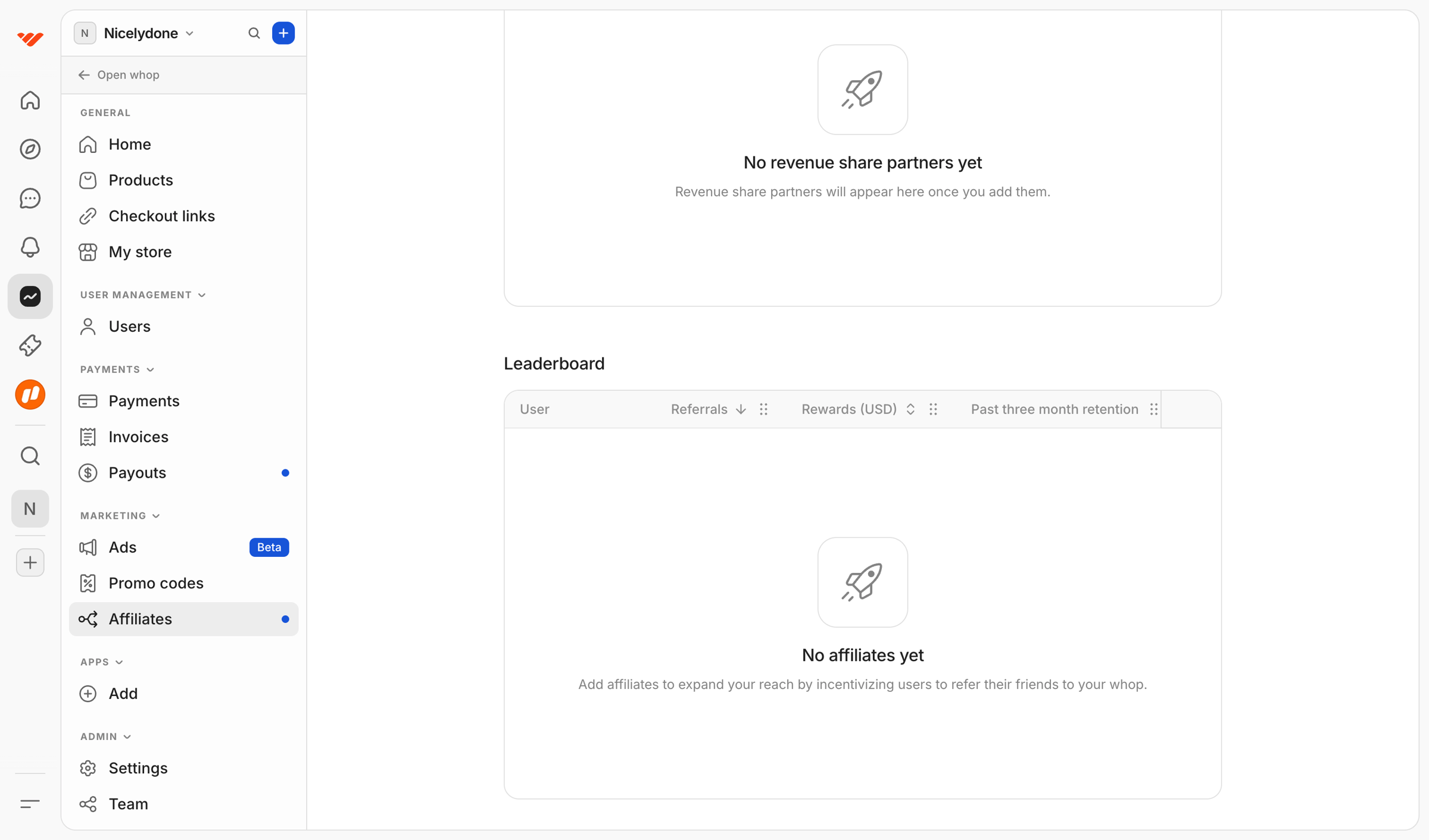 Whop - Affiliates | Nicelydone screen