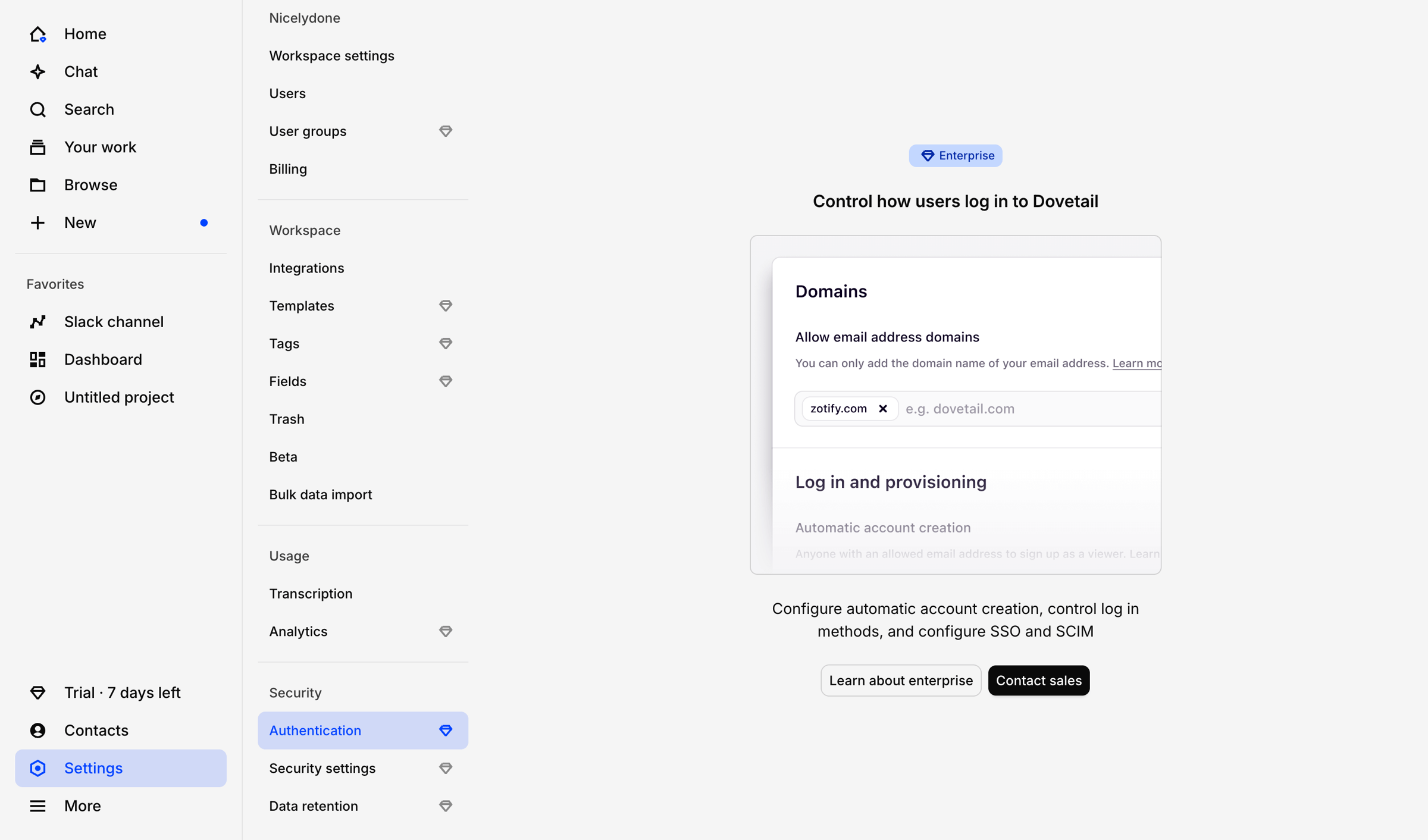 Dovetail - Dovetail – Customer Intelligence Platform screen