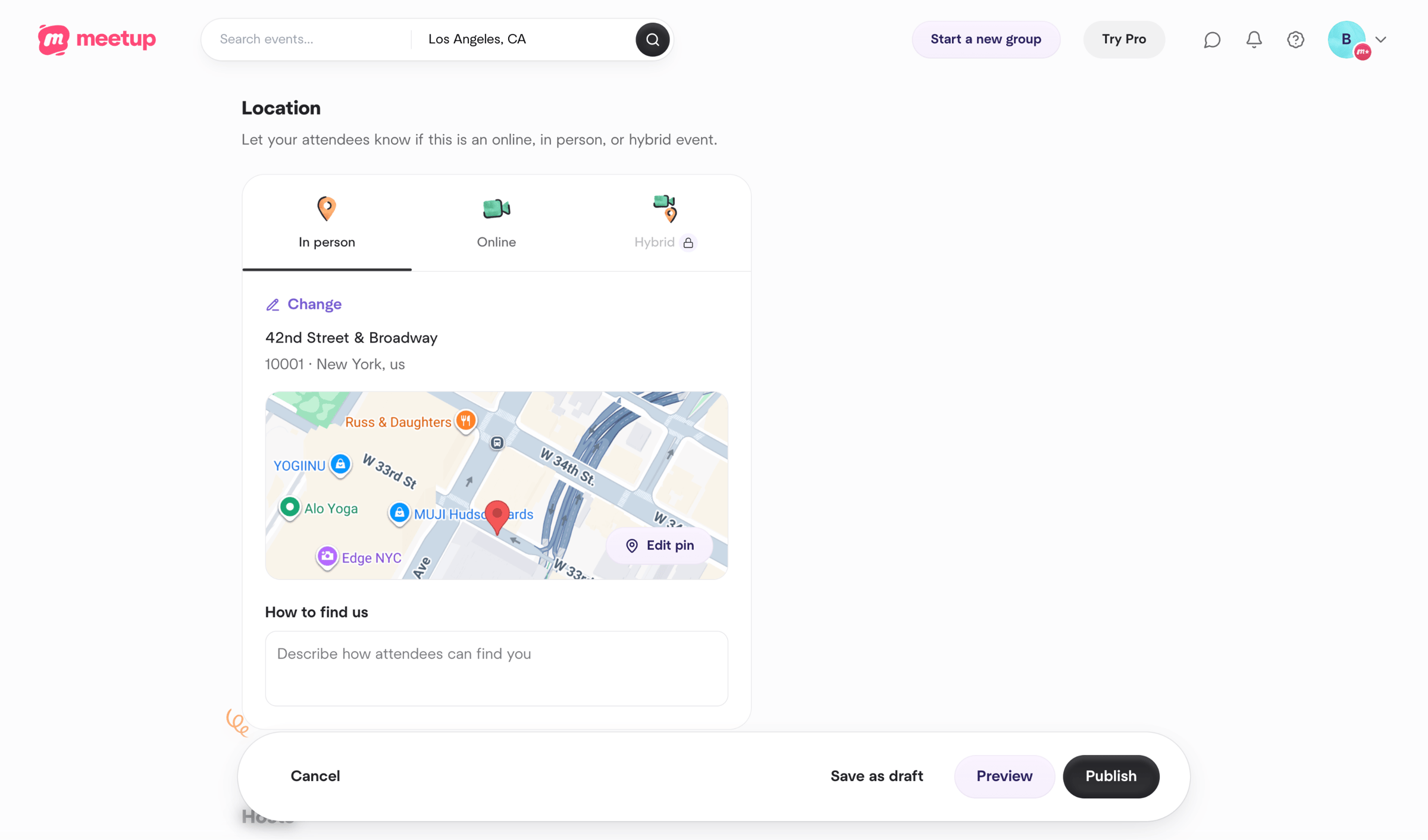 Meetup - Event Schedule | Meetup screen