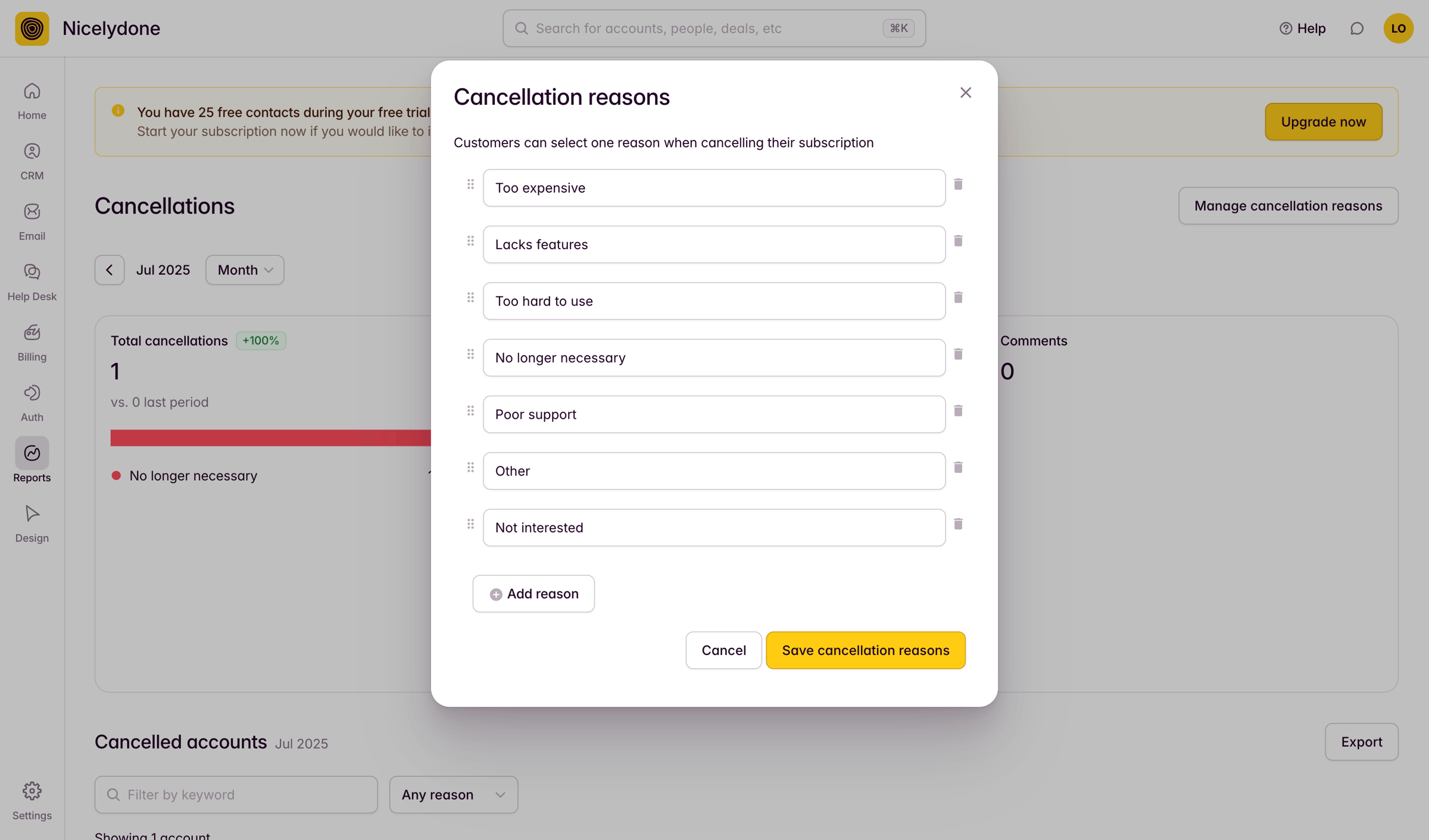 Outseta - Engagement by Account screen