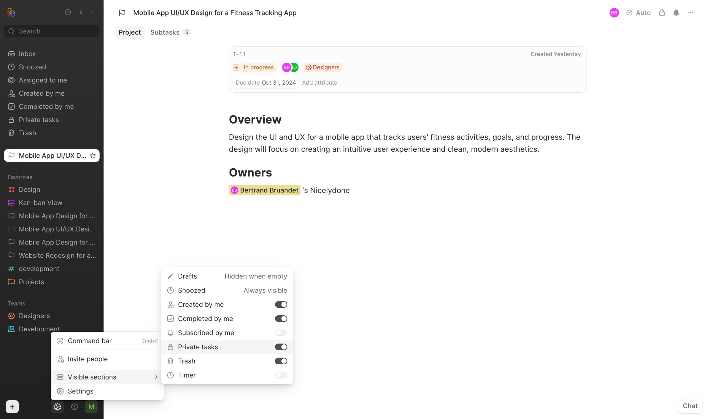 Height - T-11 - Mobile App UIUX Design for a Fitness Tracking App - Height screen