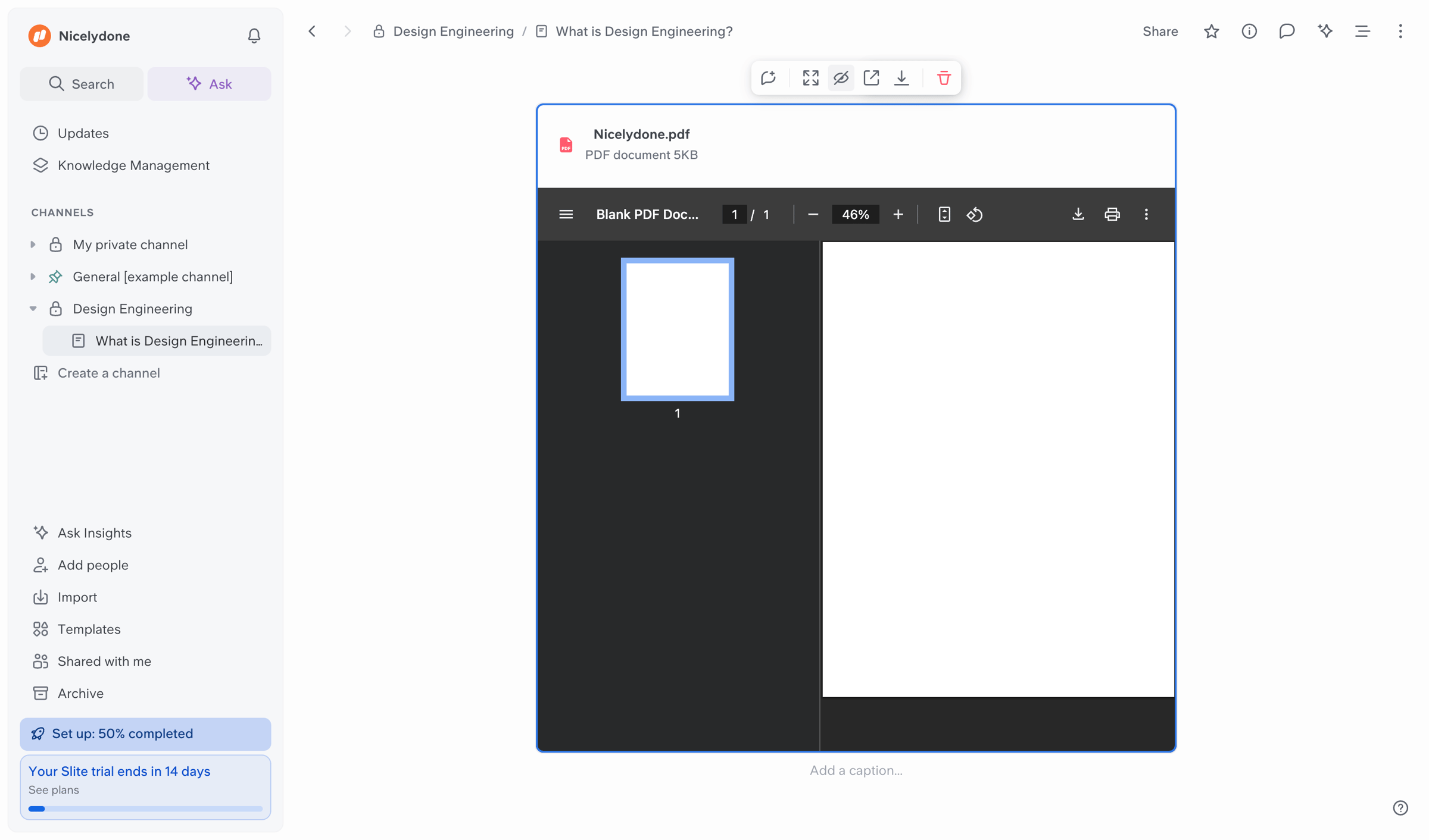 Slite - What is Design Engineering? screen