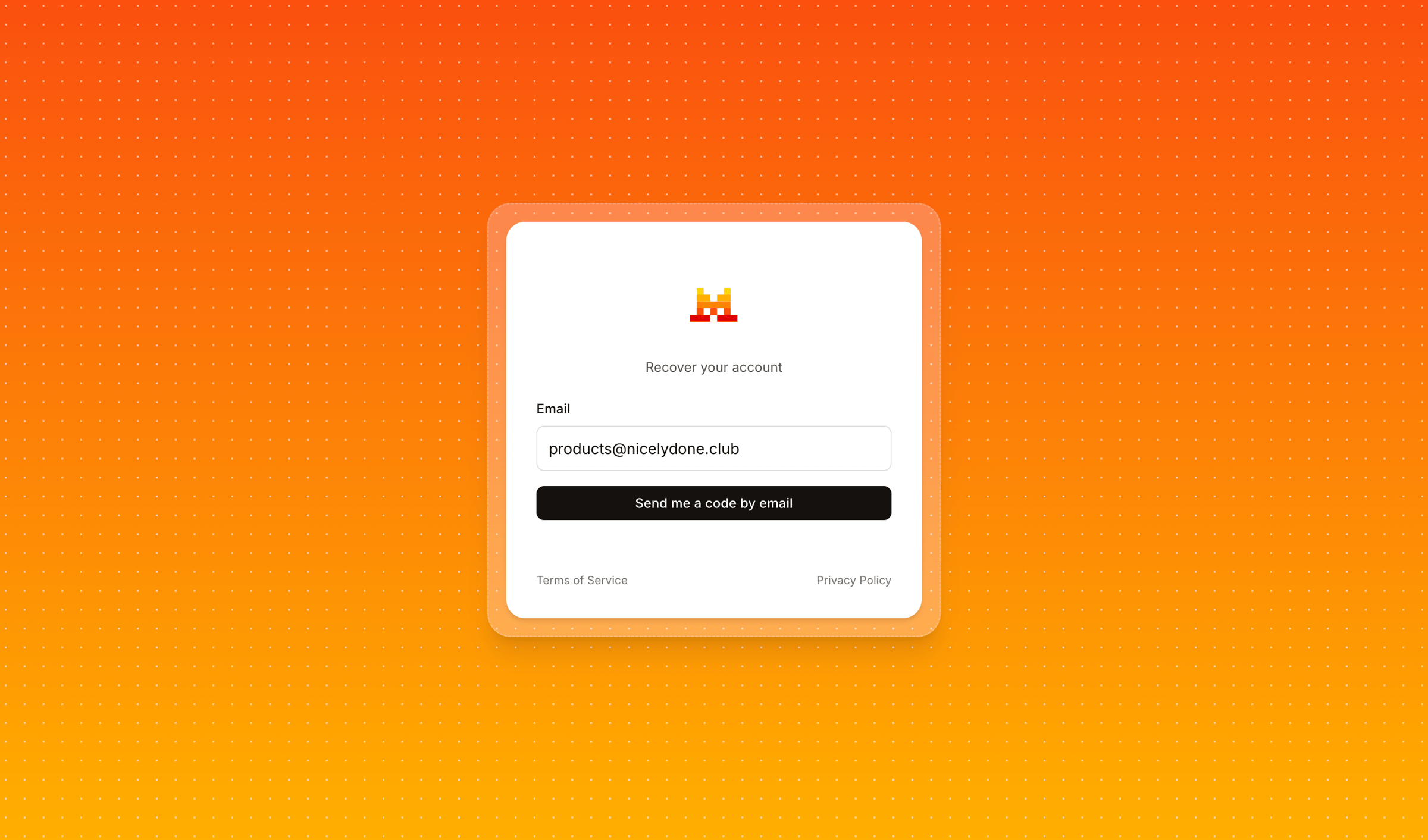 Mistral - Recover my account - Mistral AI screen