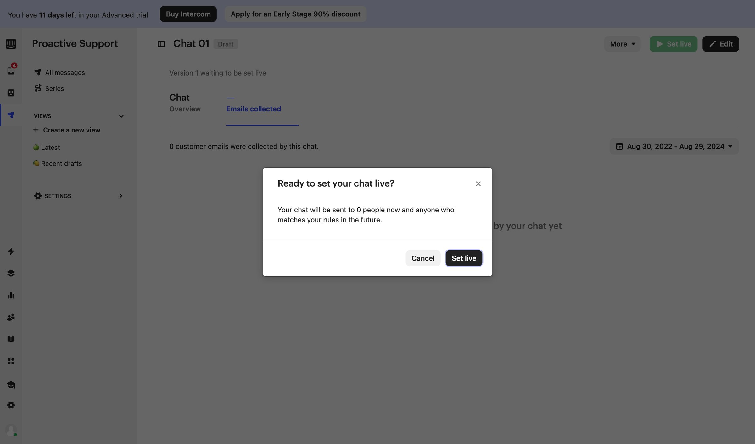 Intercom - All Messages | Nicelydone Intercom screen