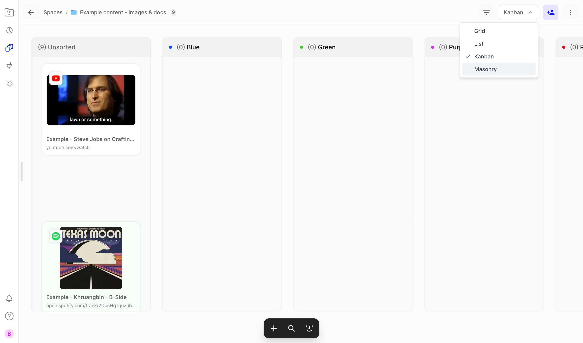 Fabric - Fabric | Example content - images & docs screen