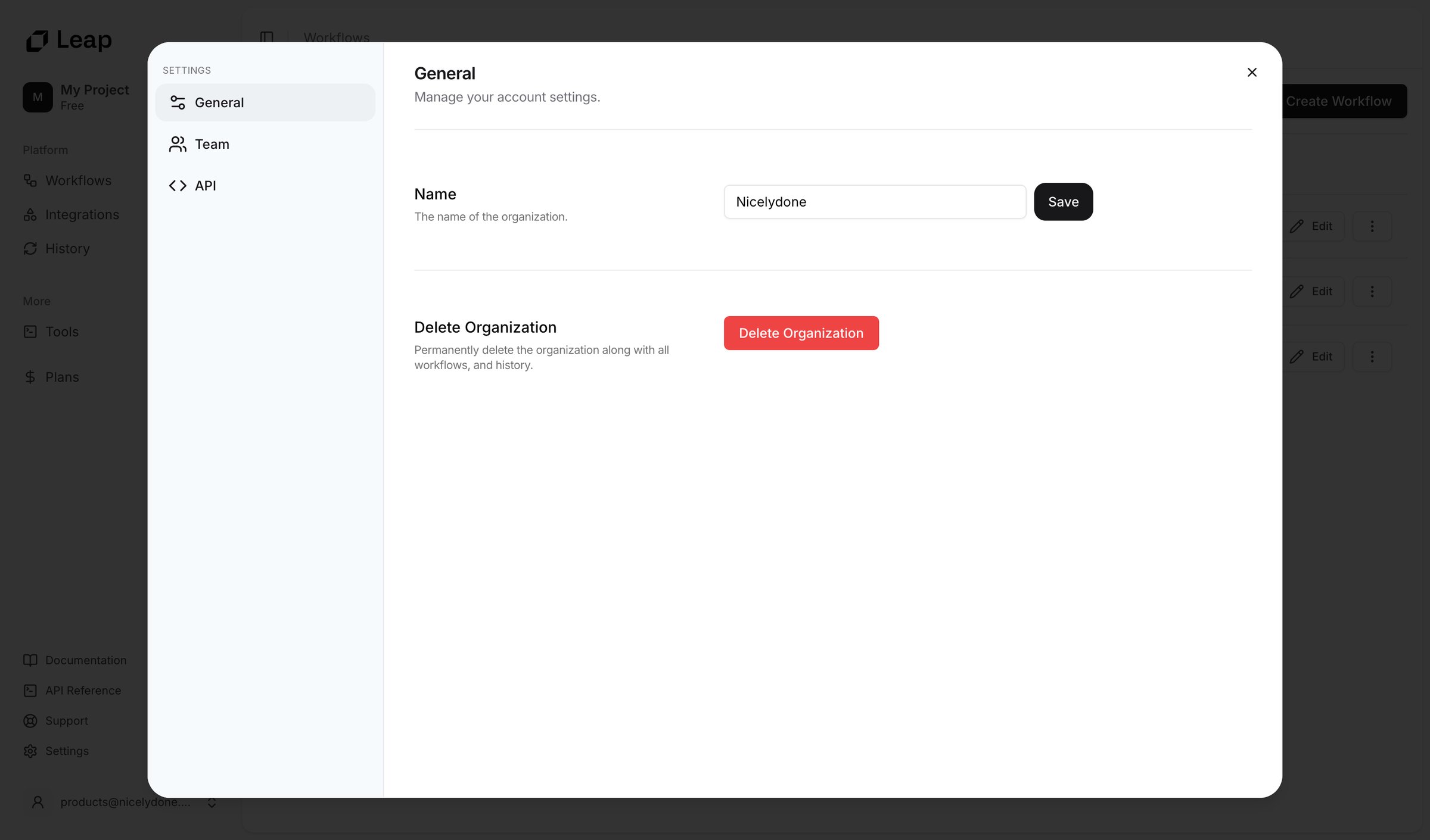 Leap - Leap AI | Automate any workflow with AI screen