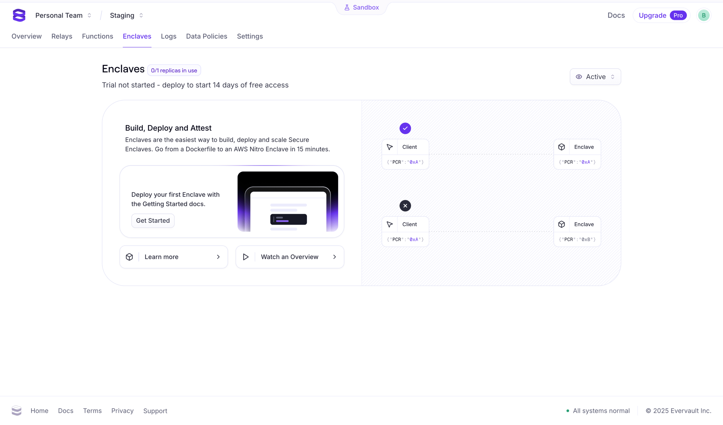 Evervault screen