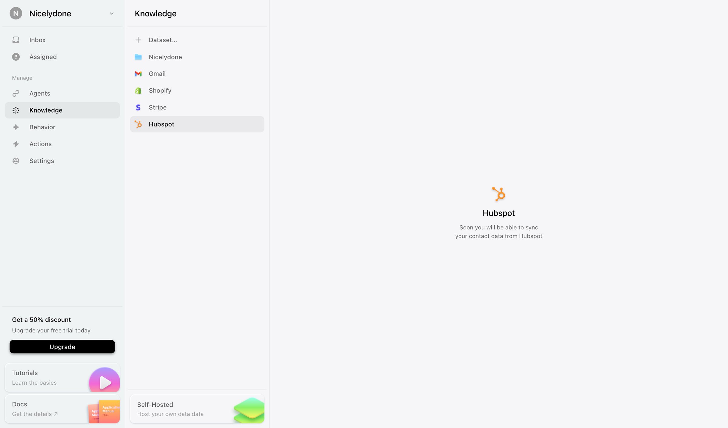 Lemni - Knowledge screen