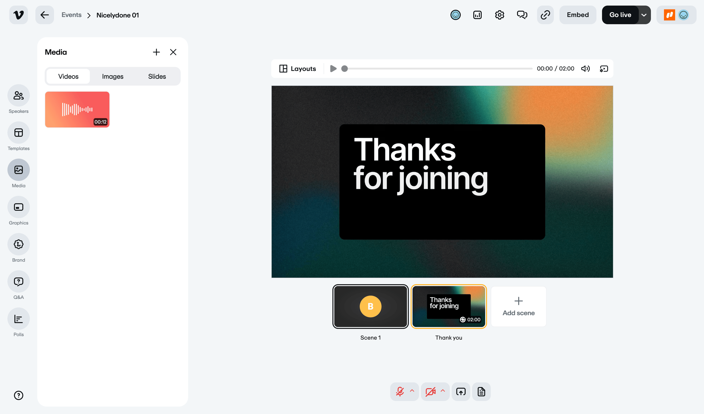 Vimeo screen