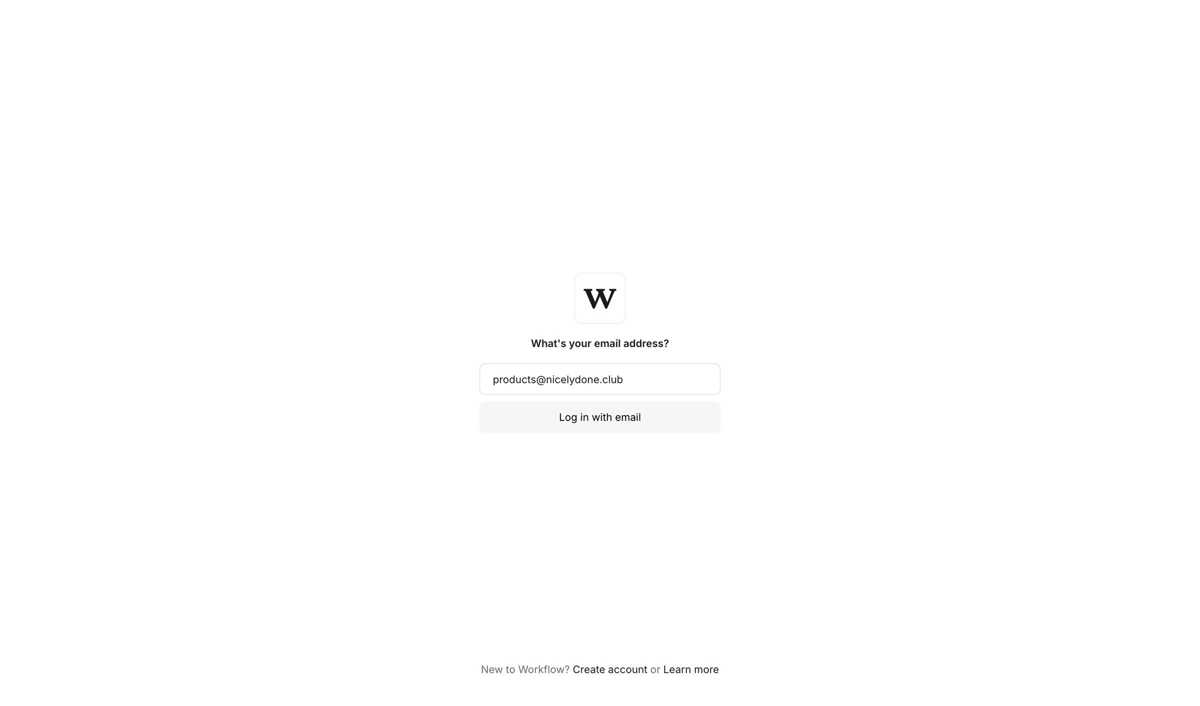 Workflow screen