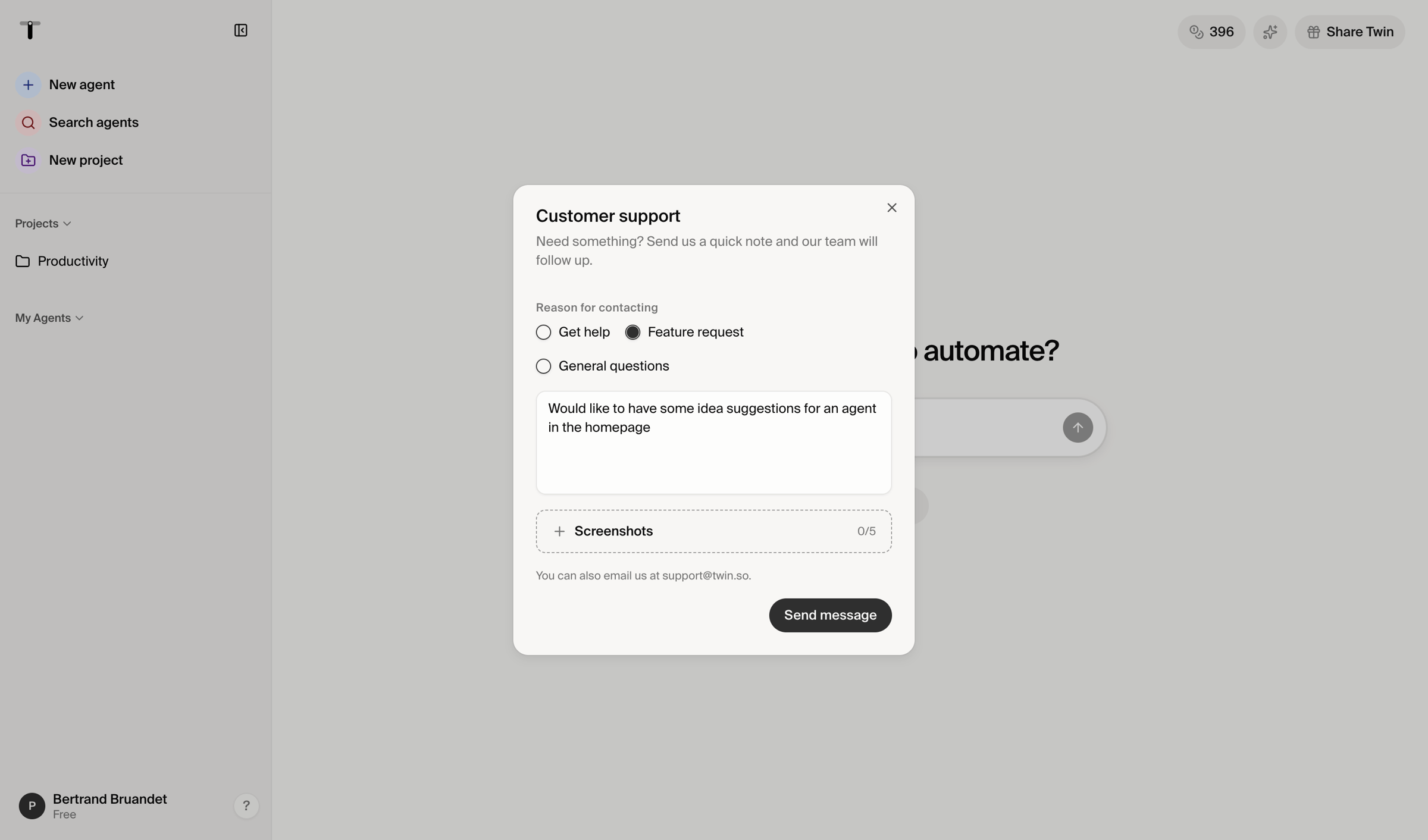 Twin - Twin - Automate anything screen