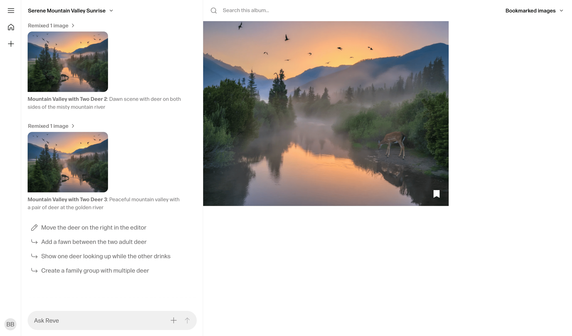 Reve - Serene Mountain Valley Sunrise - Album screen