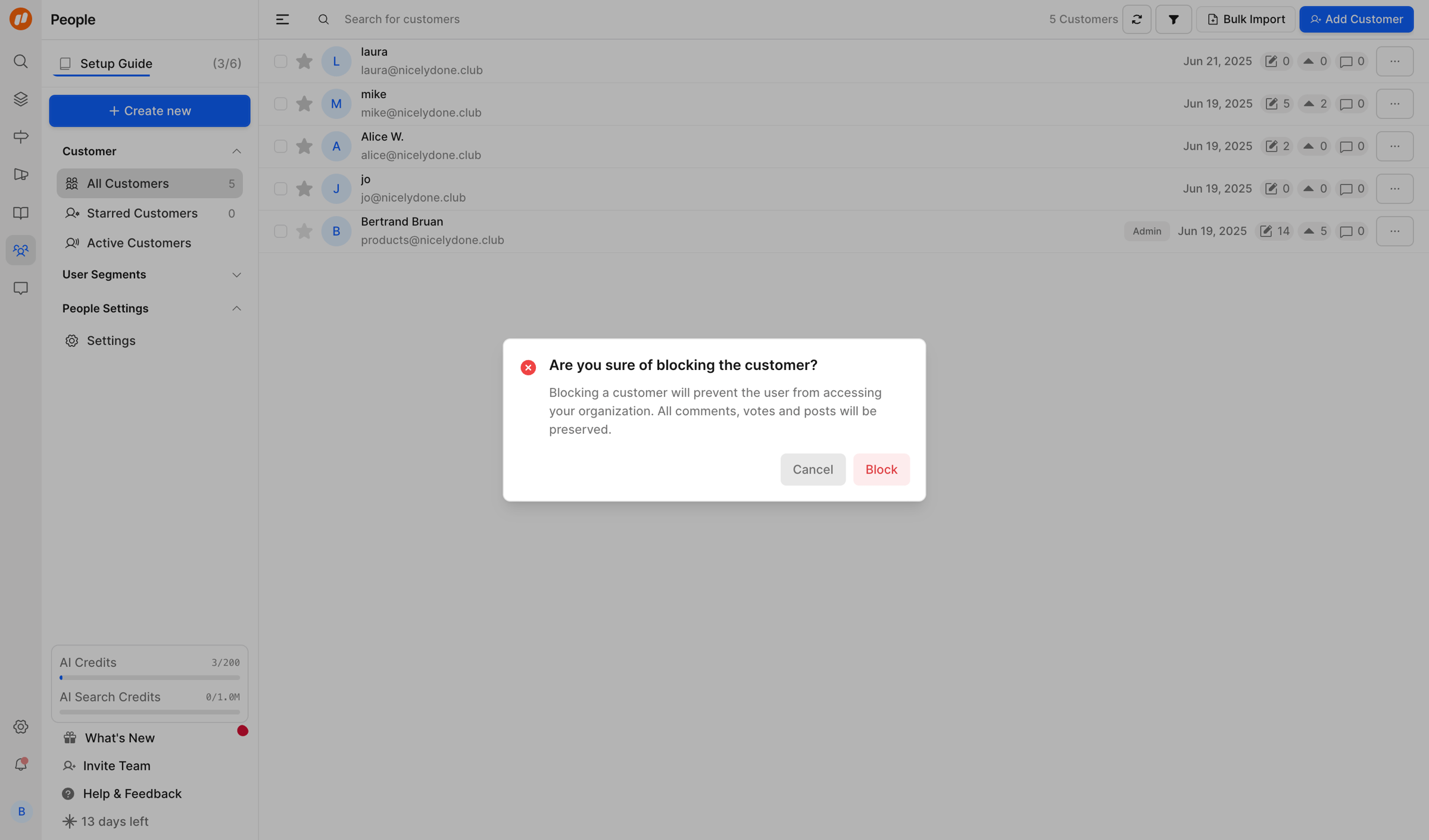 FeatureOS - Nicelydone screen