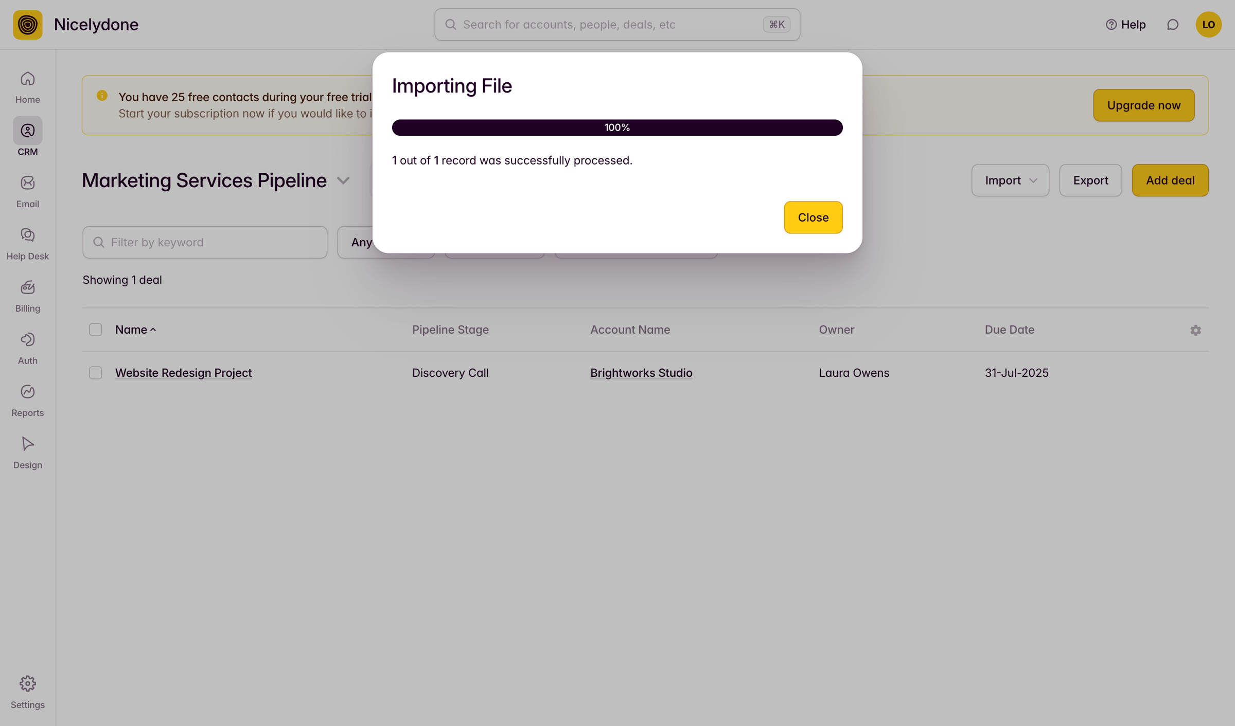 Outseta - View Pipeline screen