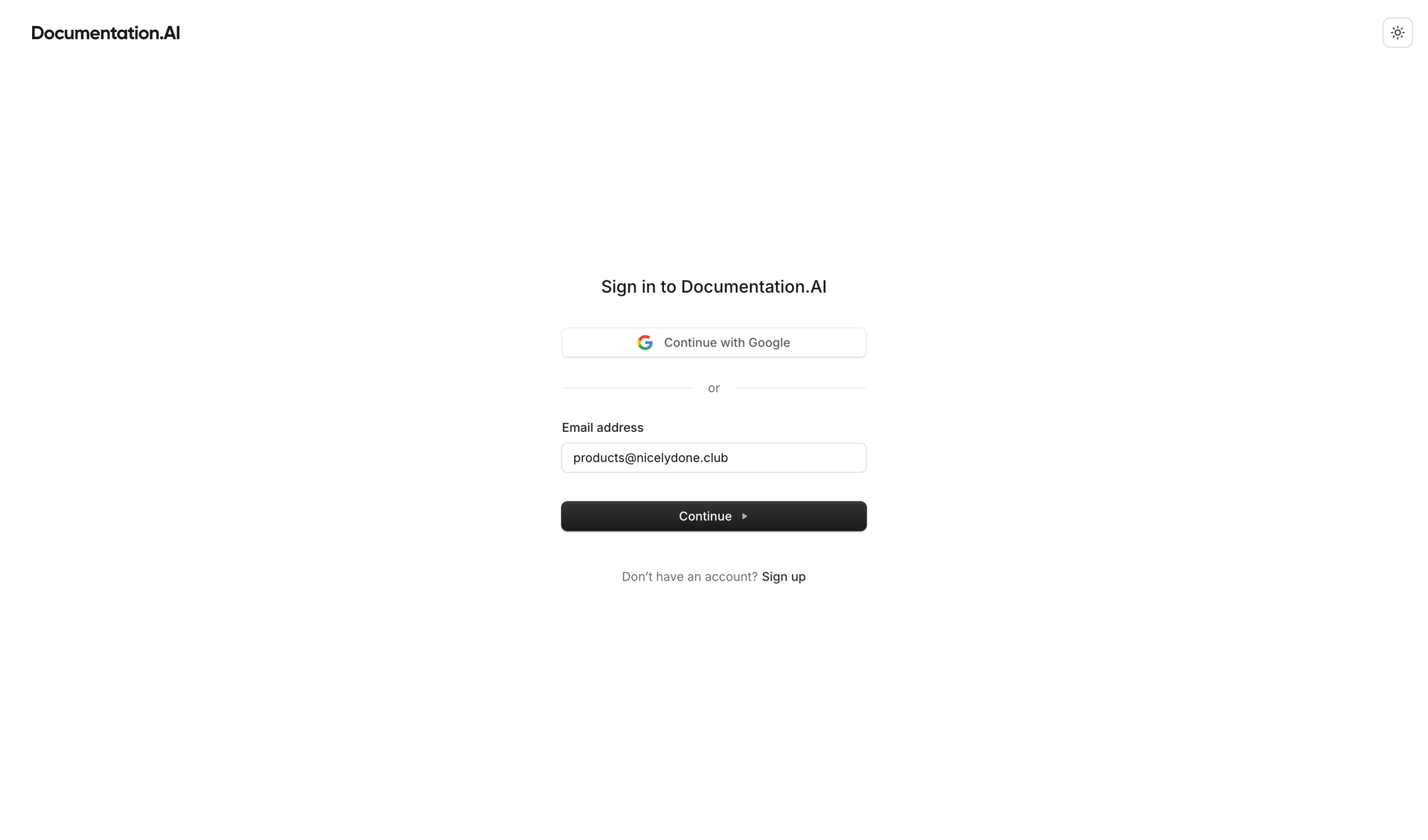 Documentation.AI - Dashboard - Documentation.AI screen