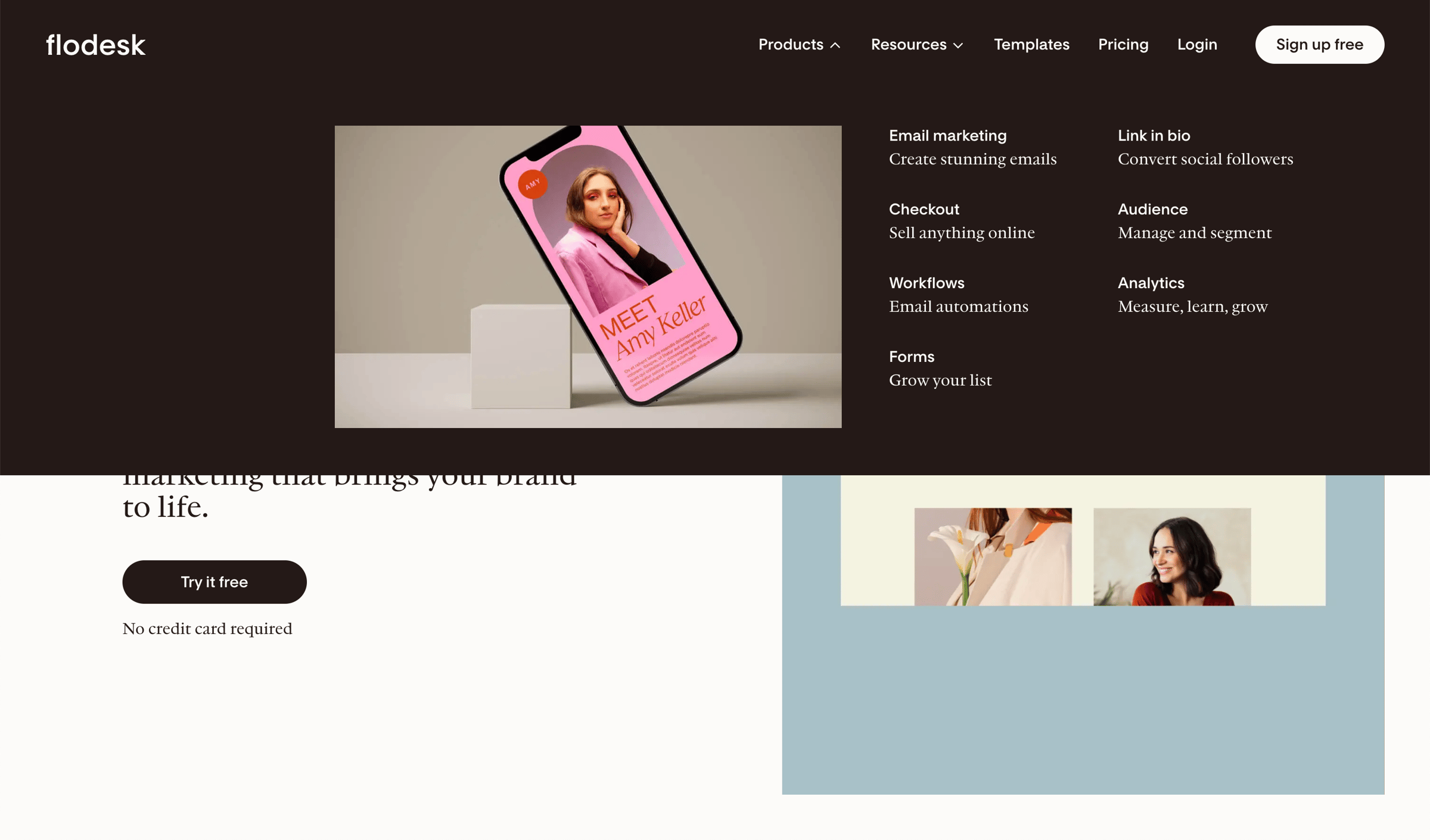 Flodesk - Design Emails People Love to Get. Make Beautiful Sales Pages. screen