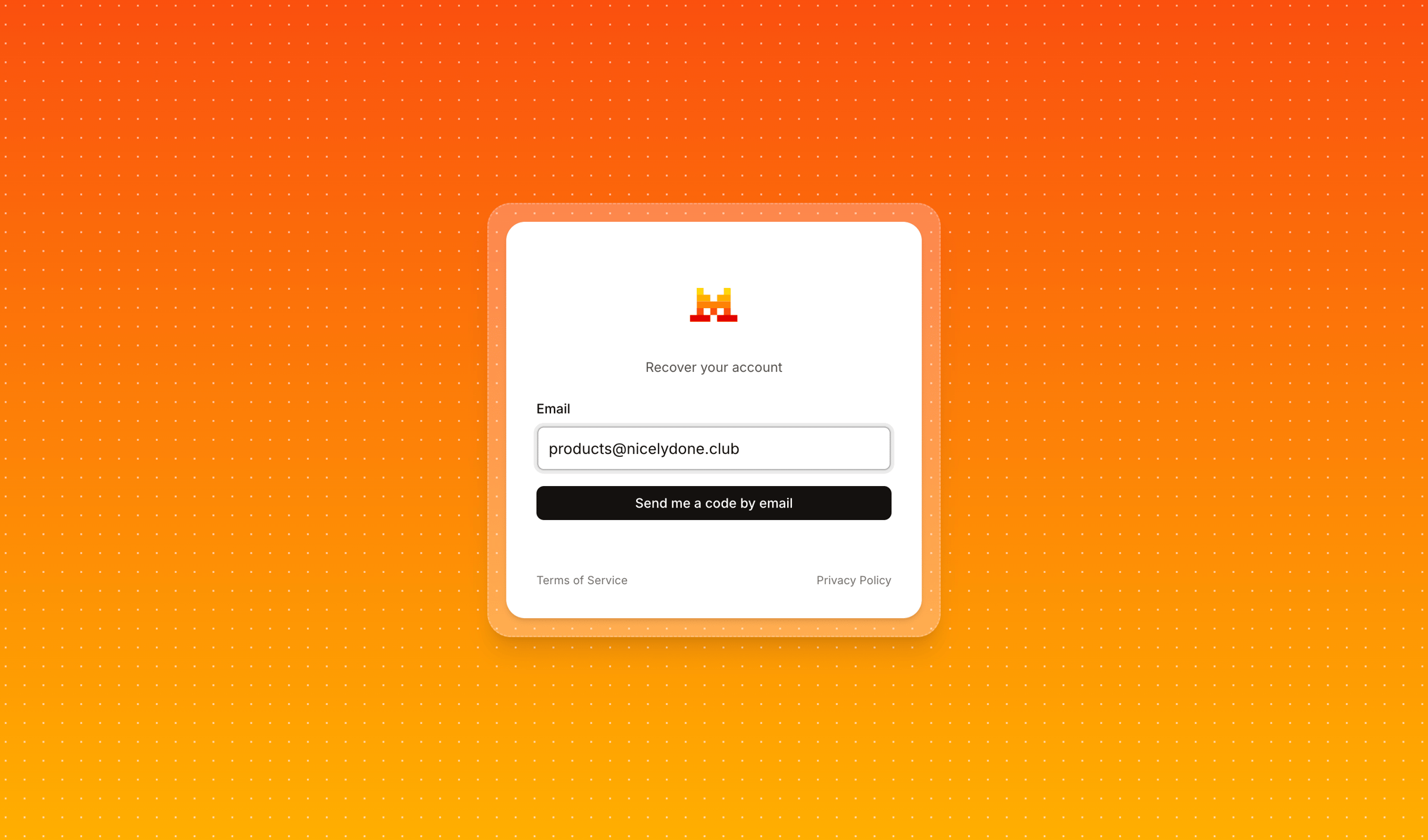 Mistral - Recover my account - Mistral AI screen