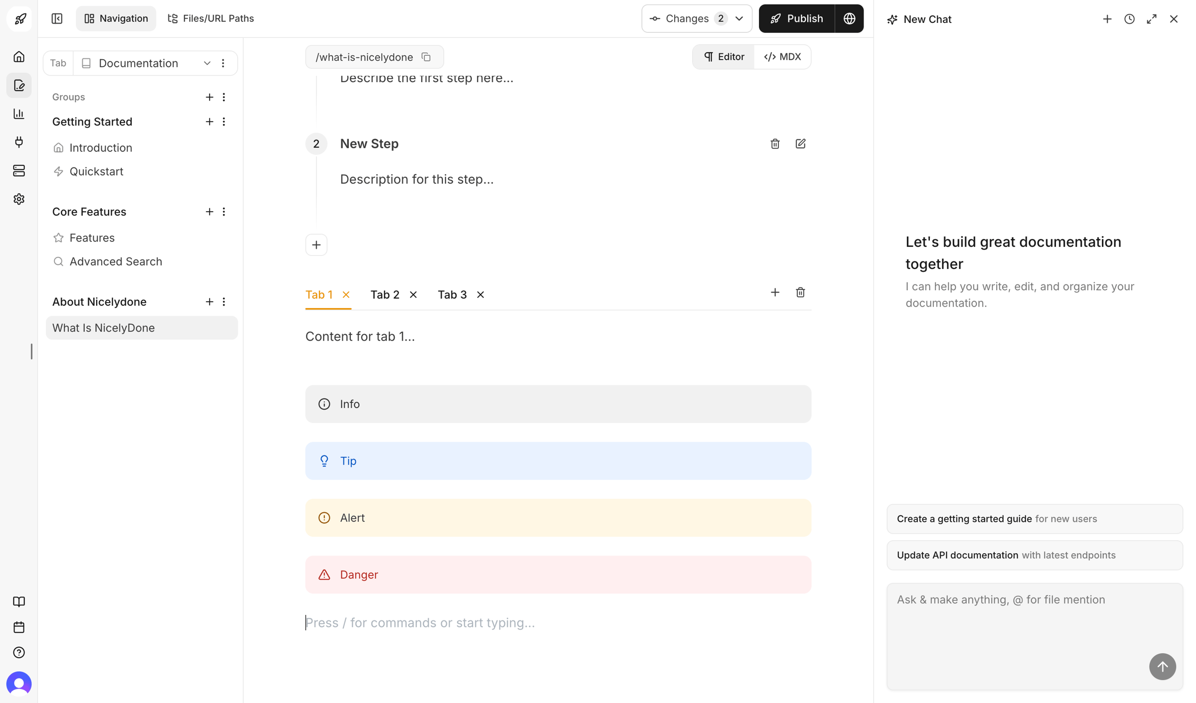 Documentation.AI - Dashboard - Documentation.AI screen