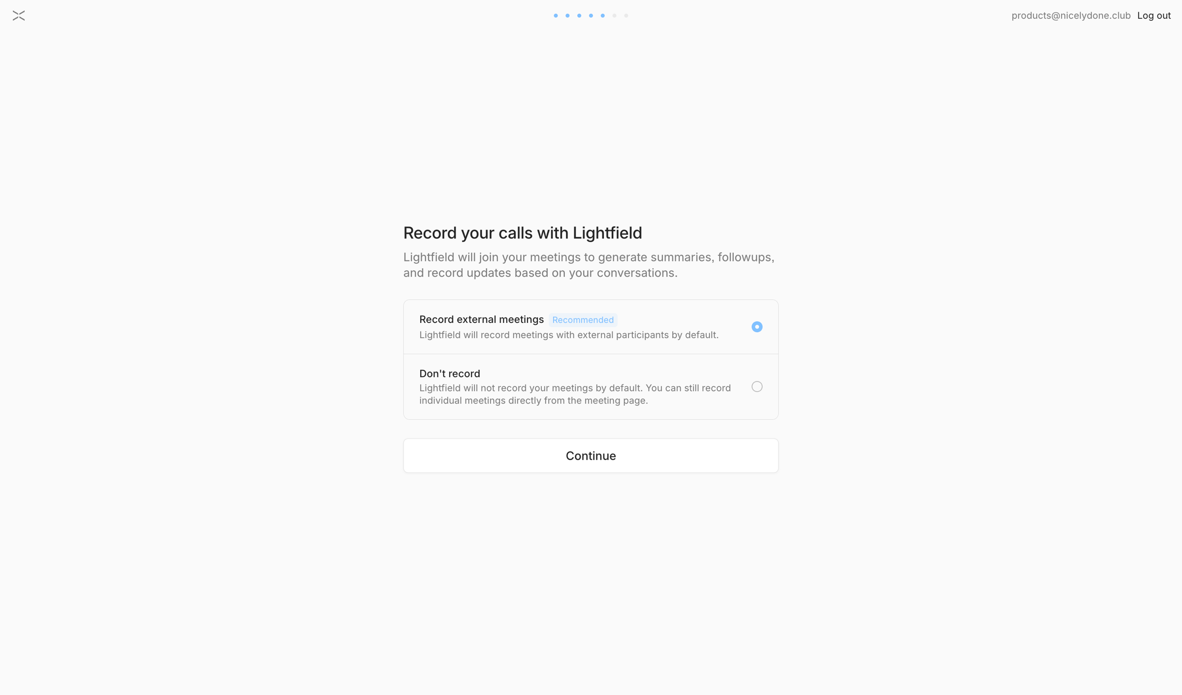 Lightfield - Lightfield - Meeting screen