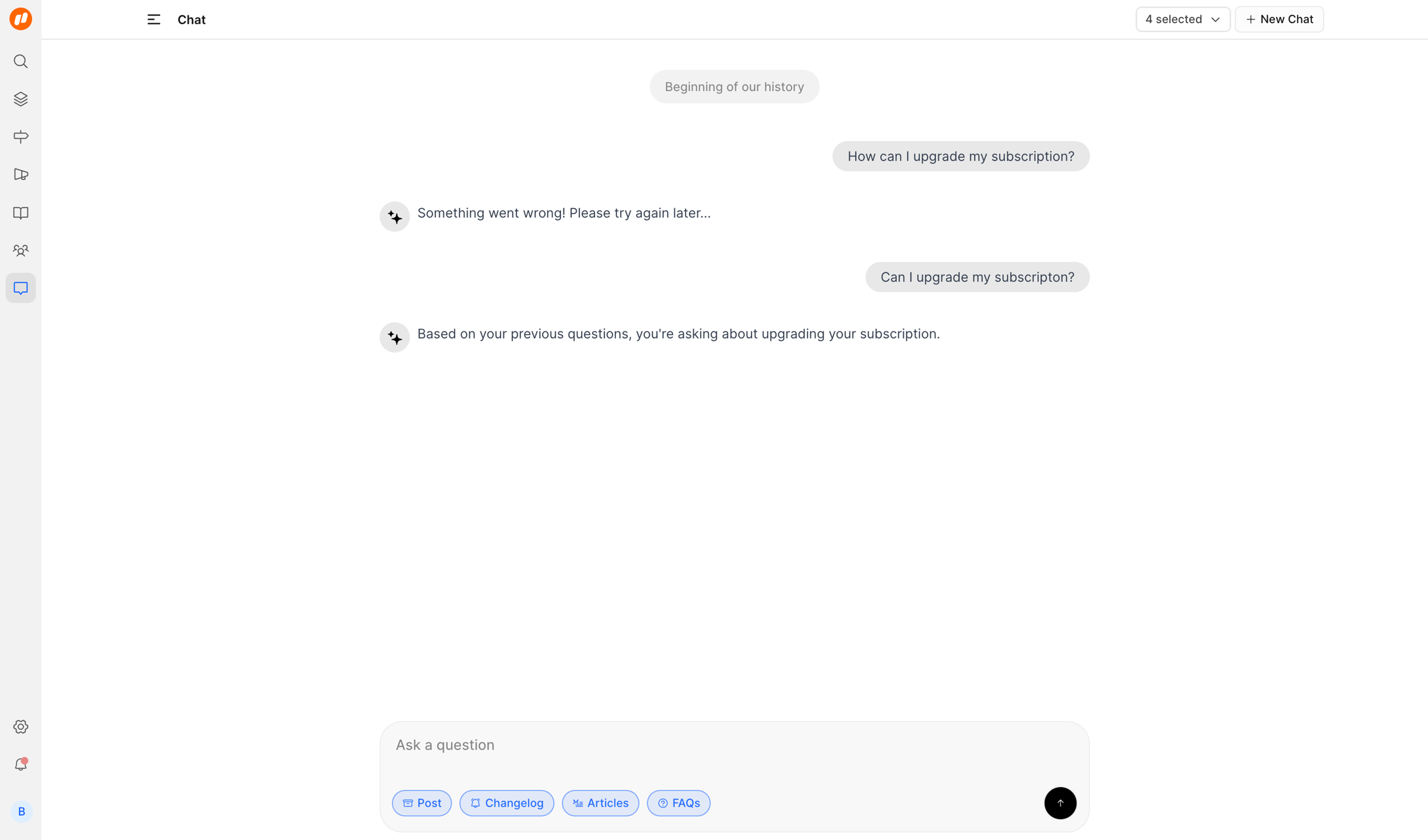 FeatureOS - Chat | Nicelydone screen