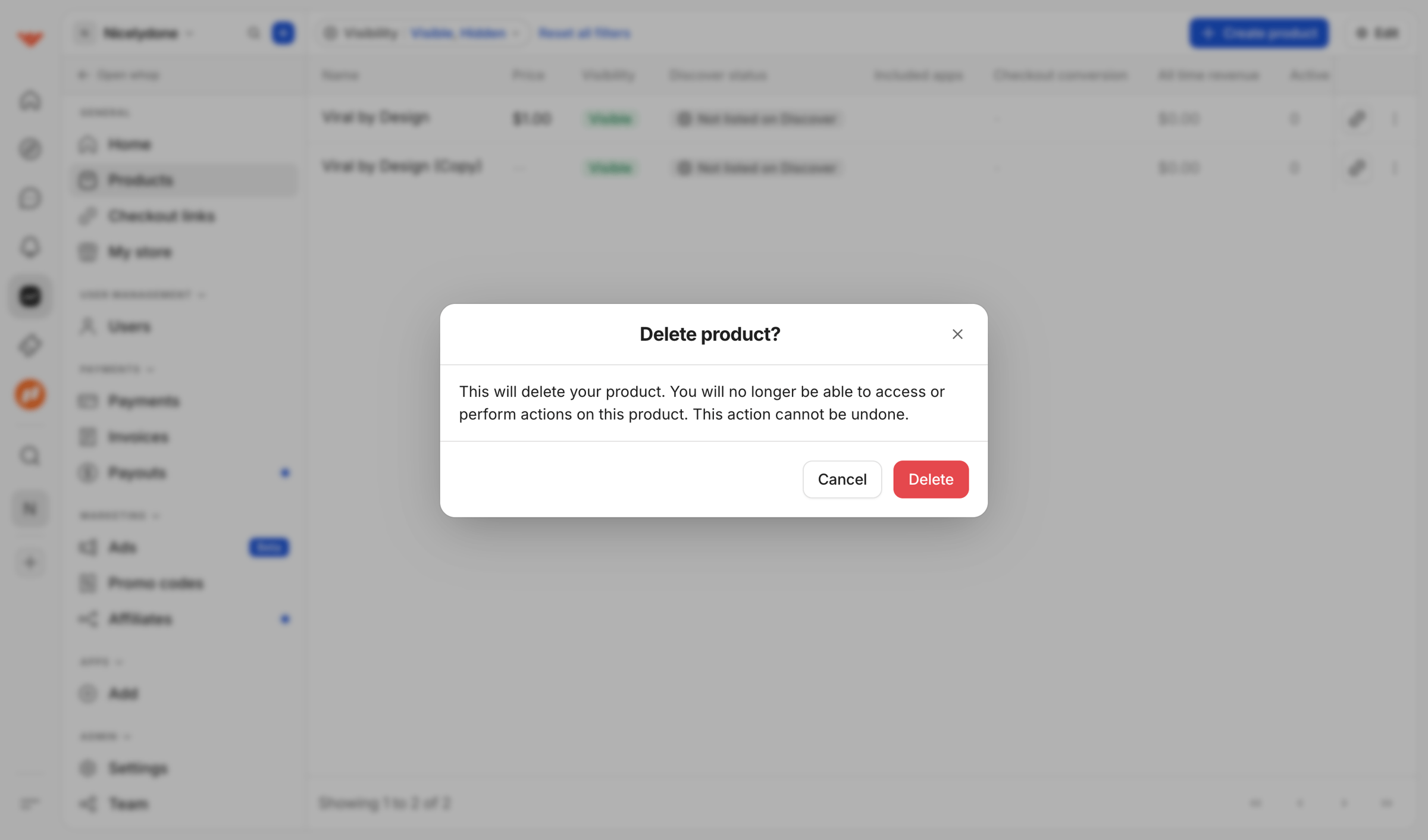 Whop - Dashboard | Whop screen