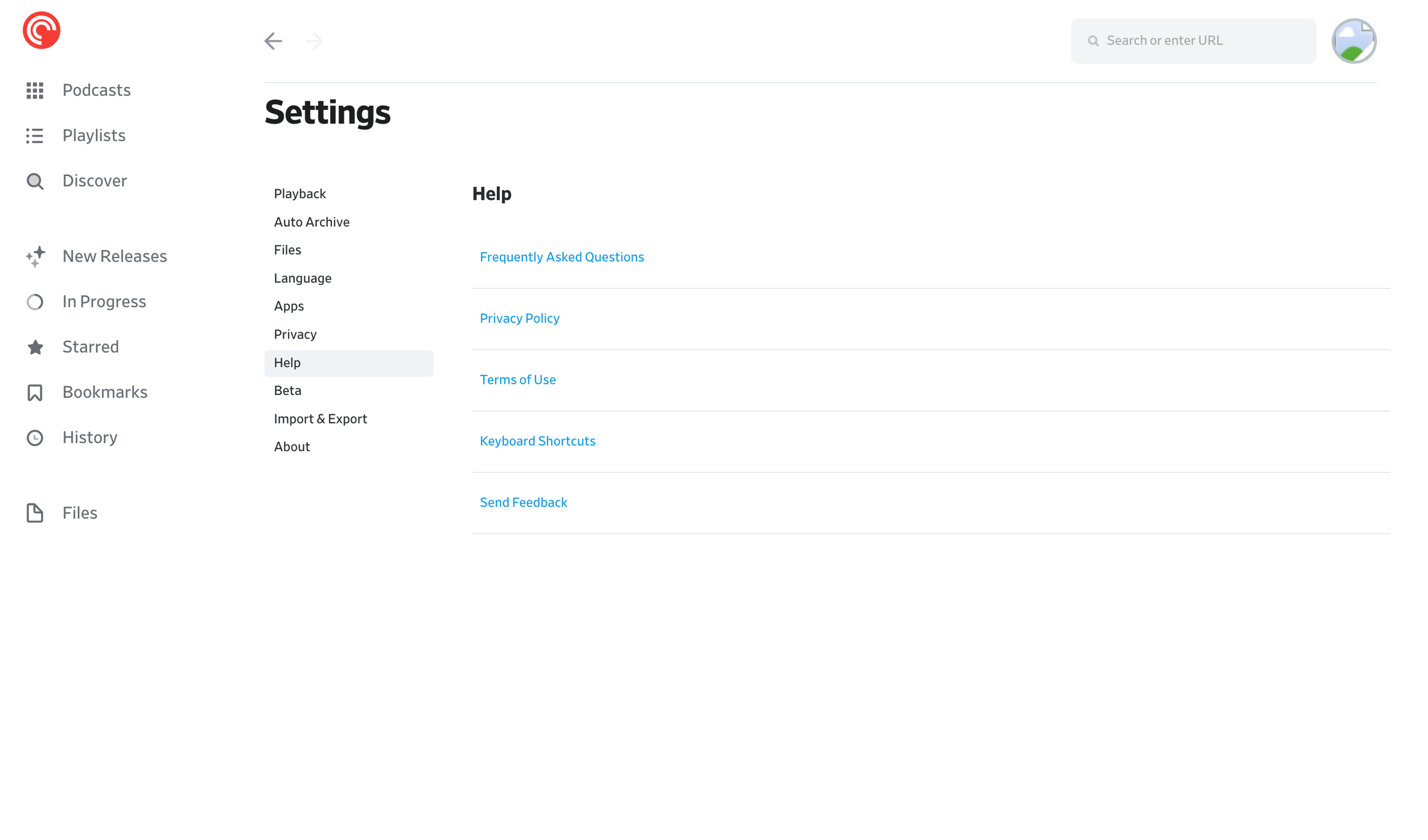 Settings - Pocket Casts from Pocket Casts