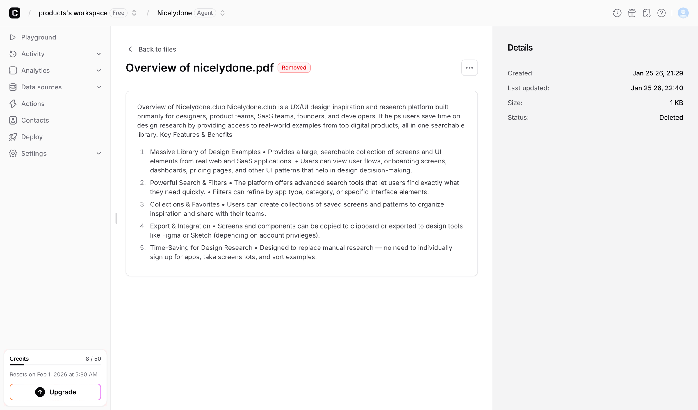 Chatbase - Dashboard - Chatbase screen