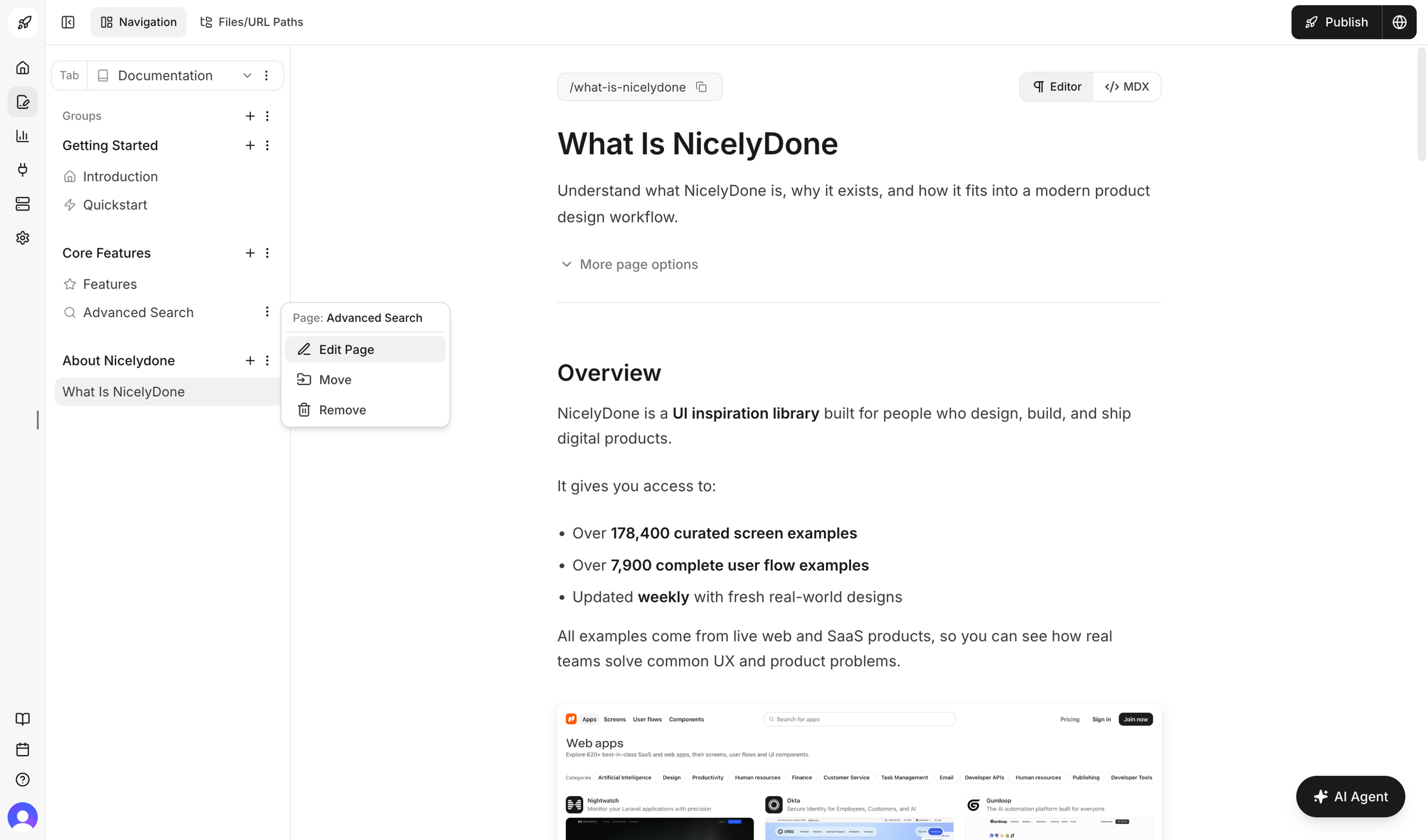 Documentation.AI - Dashboard - Documentation.AI screen