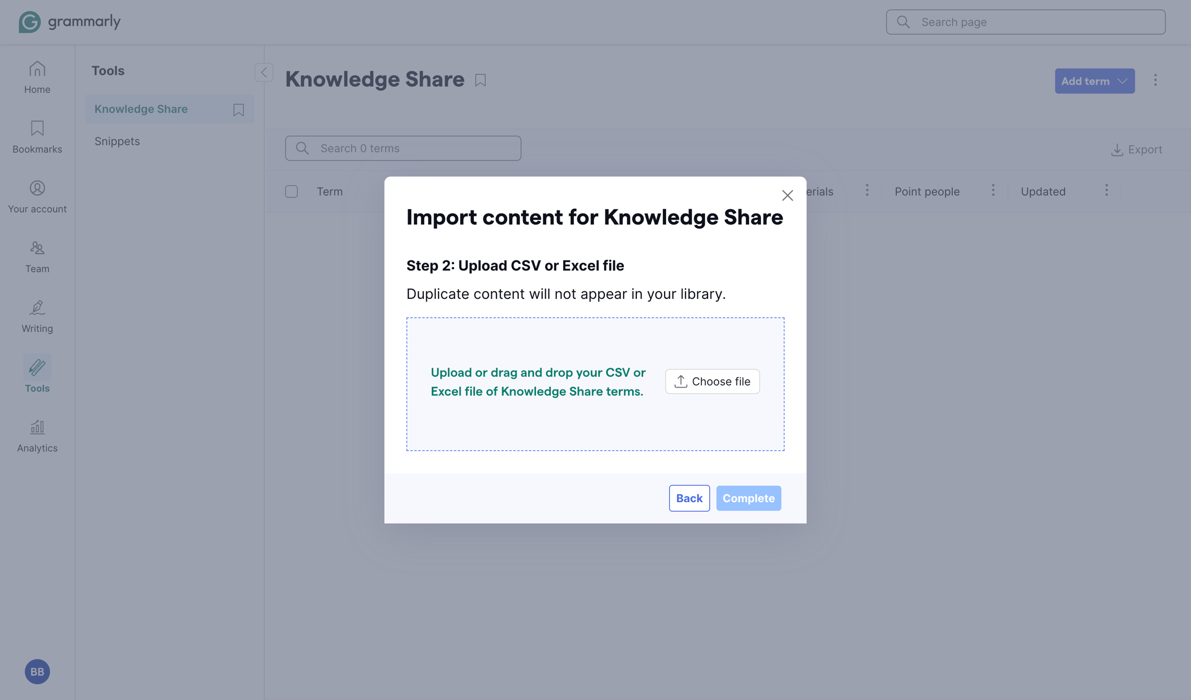 Grammarly - Account | Grammarly screen
