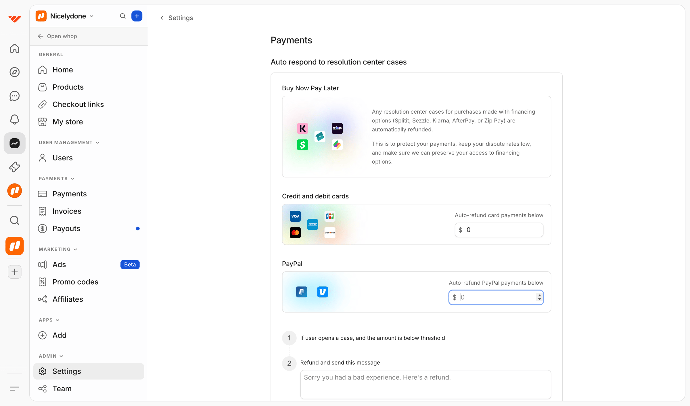 Whop - Dashboard | Whop screen