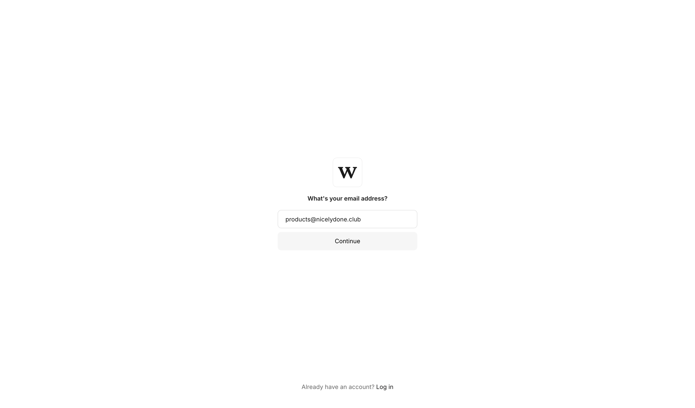 Workflow screen