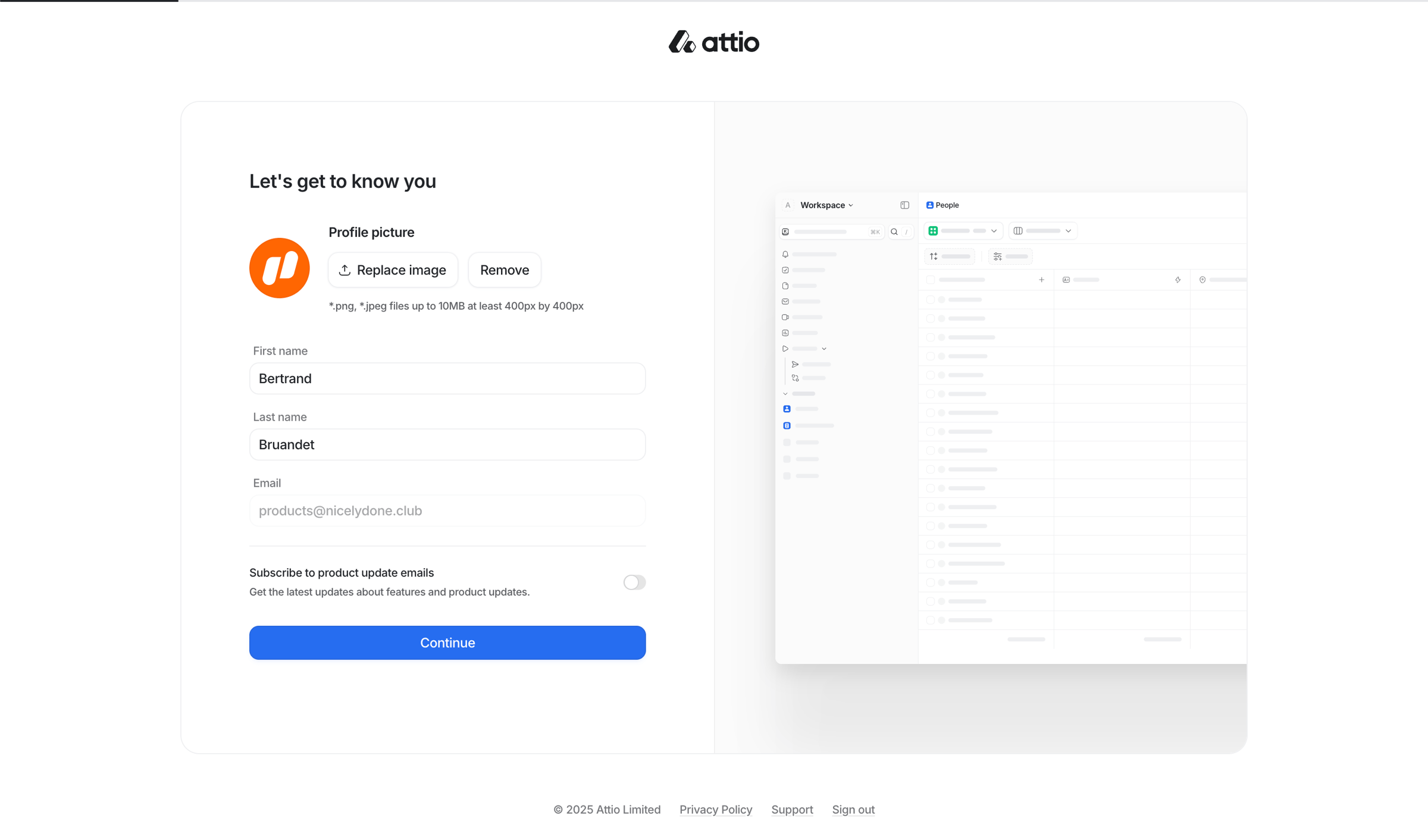 Attio screen