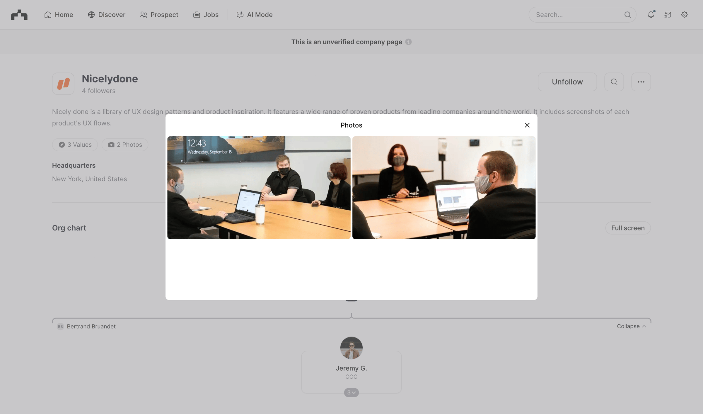 The org - Nicelydone | The Org screen
