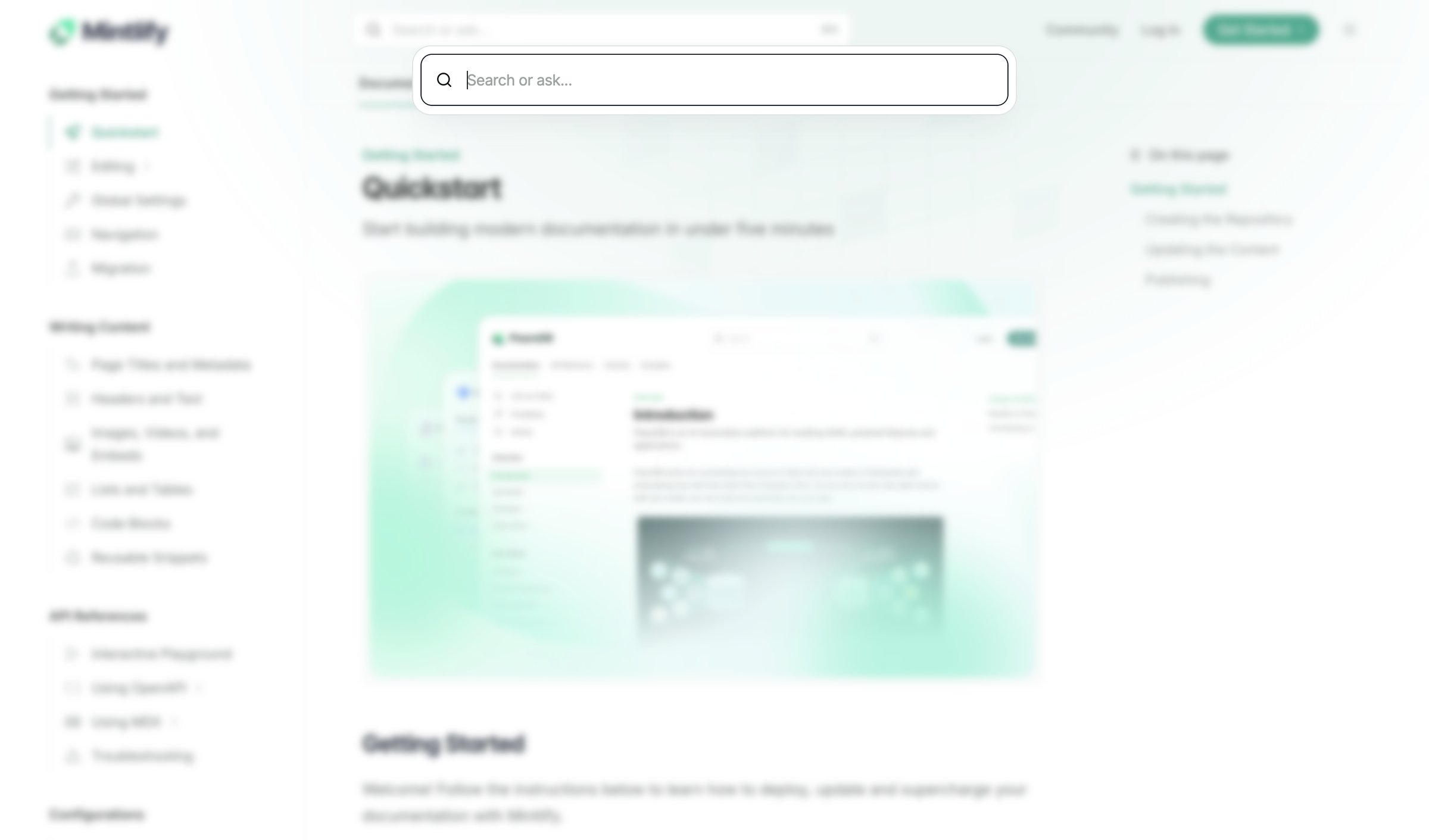 Mintlify - Quickstart - Mintlify screen