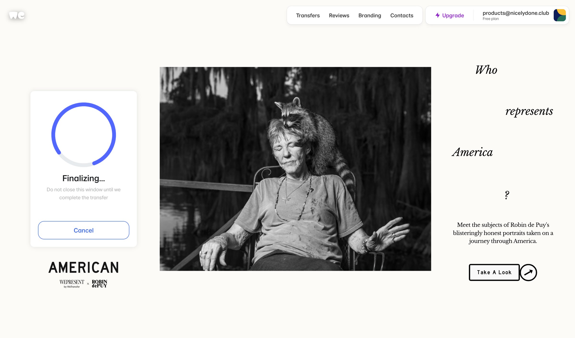 WeTransfer - WeTransfer | Send Large Files Fast screen