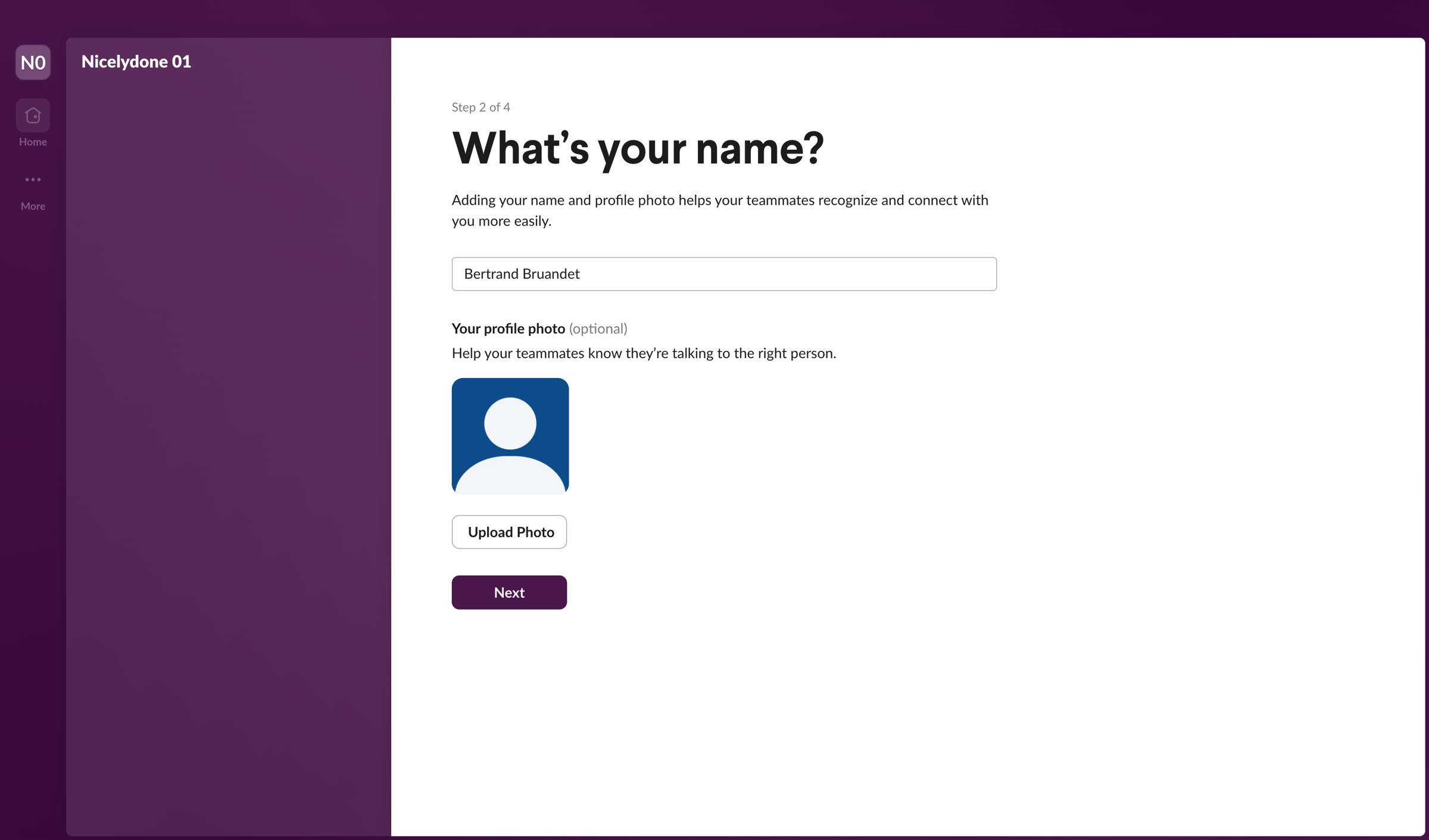 Slack - Profile - Nicelydone 01 - Slack screen