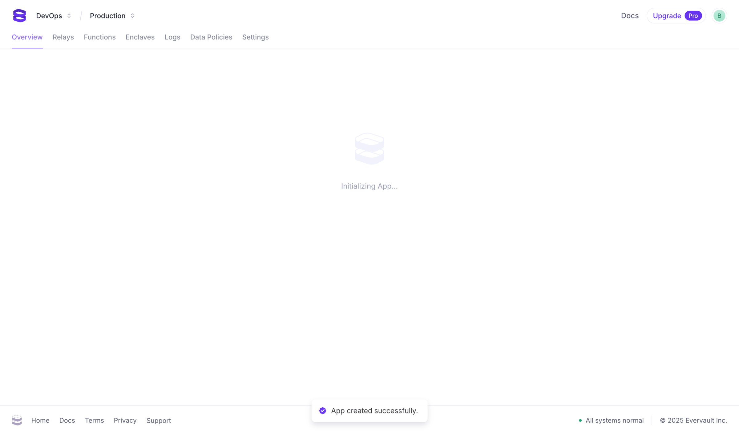 Evervault screen