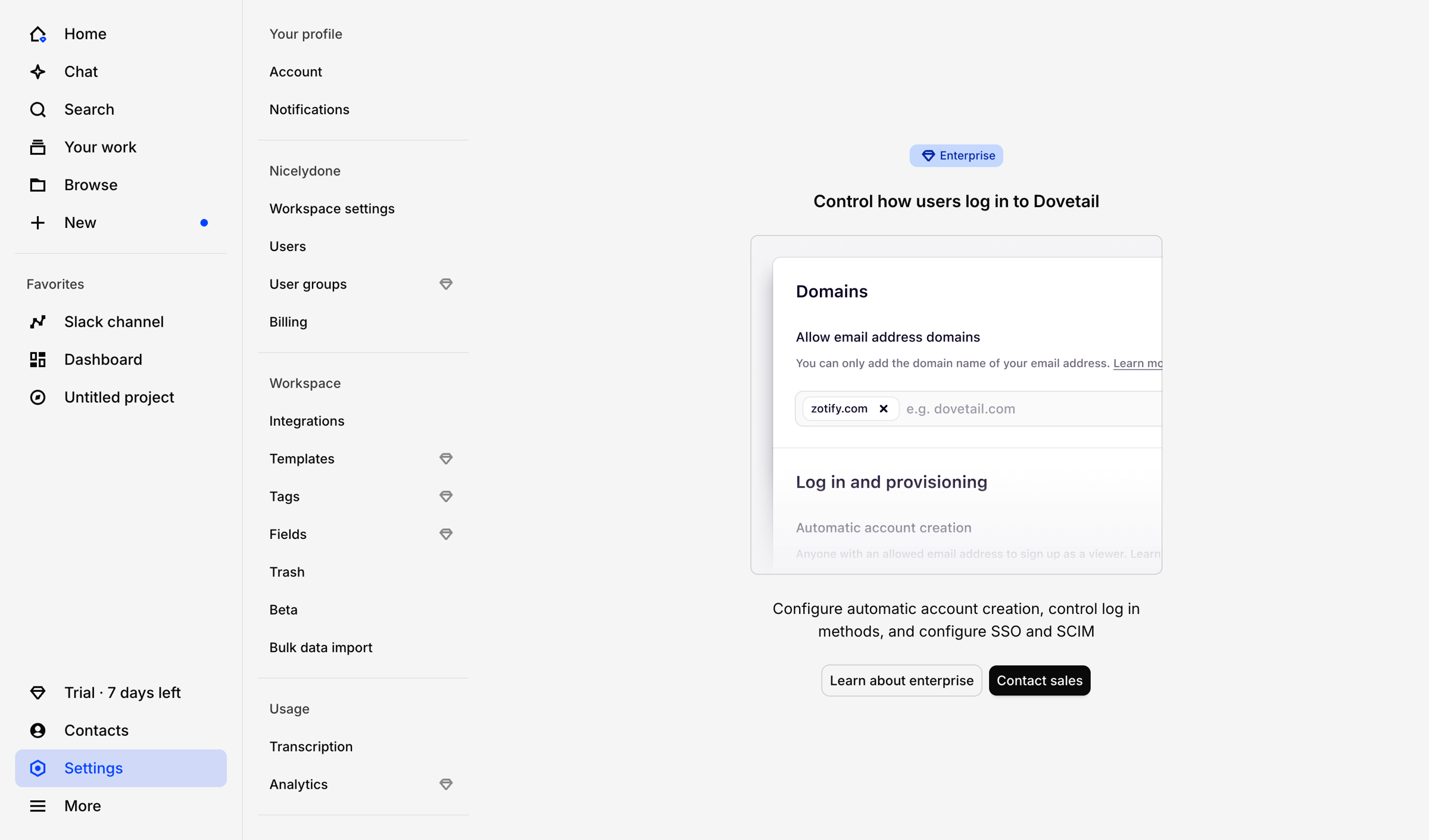 Dovetail - Dovetail – Customer Intelligence Platform screen