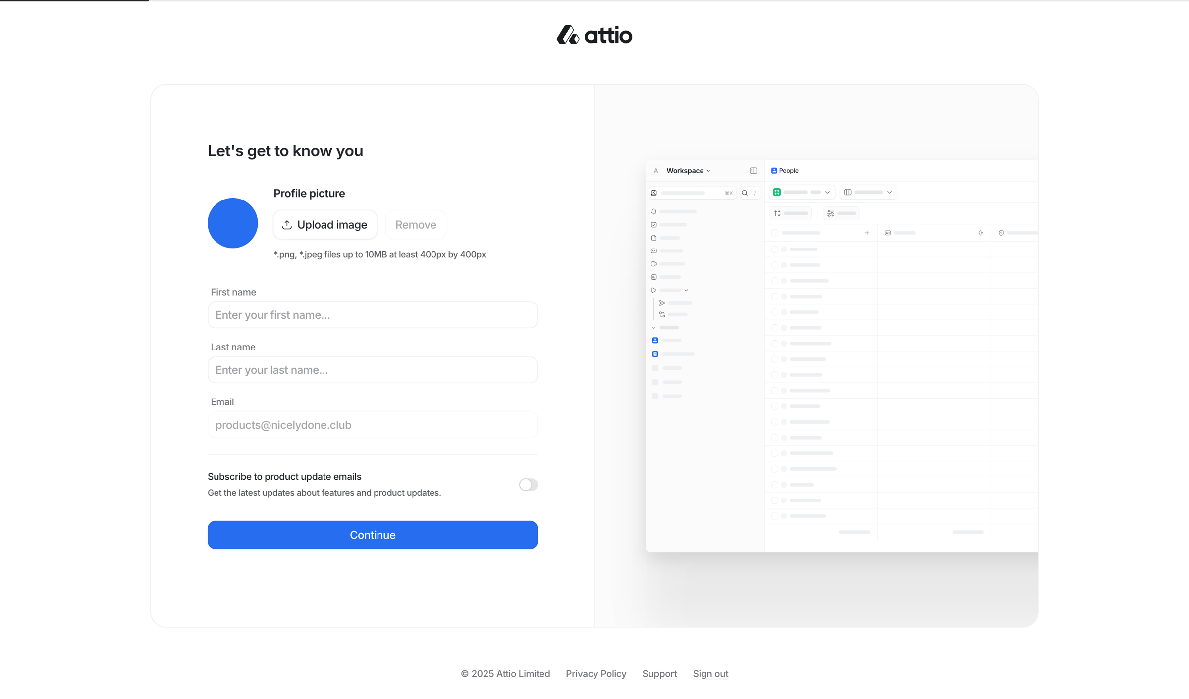 Attio screen