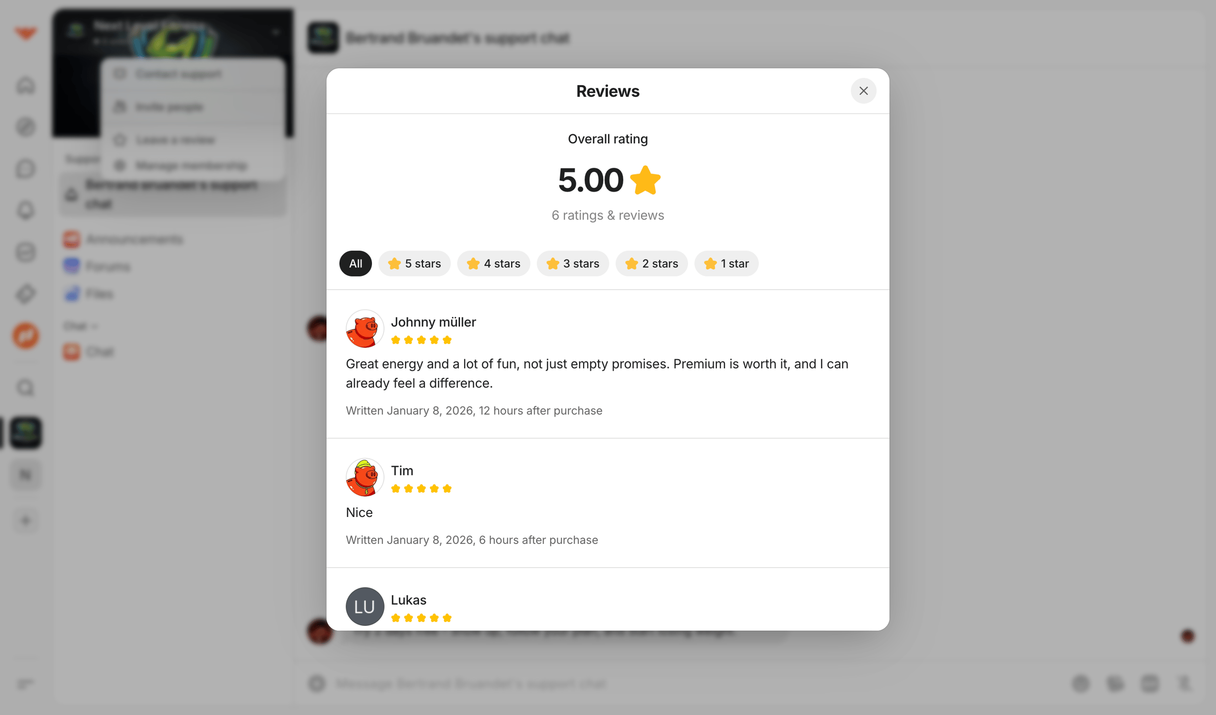 Whop - Support | NextLevel Fitness – Free Group screen