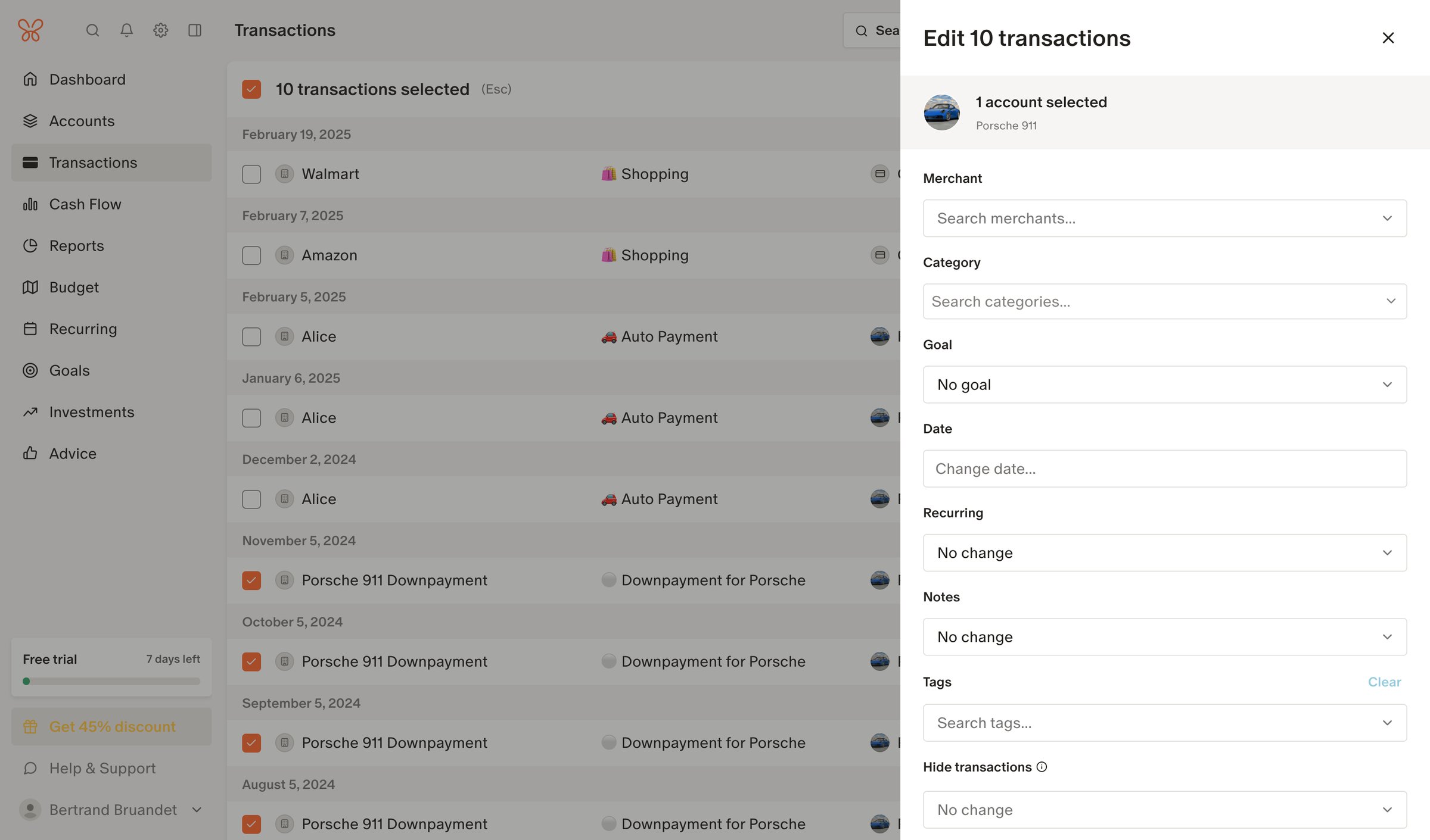 Monarch - Monarch | Transactions screen